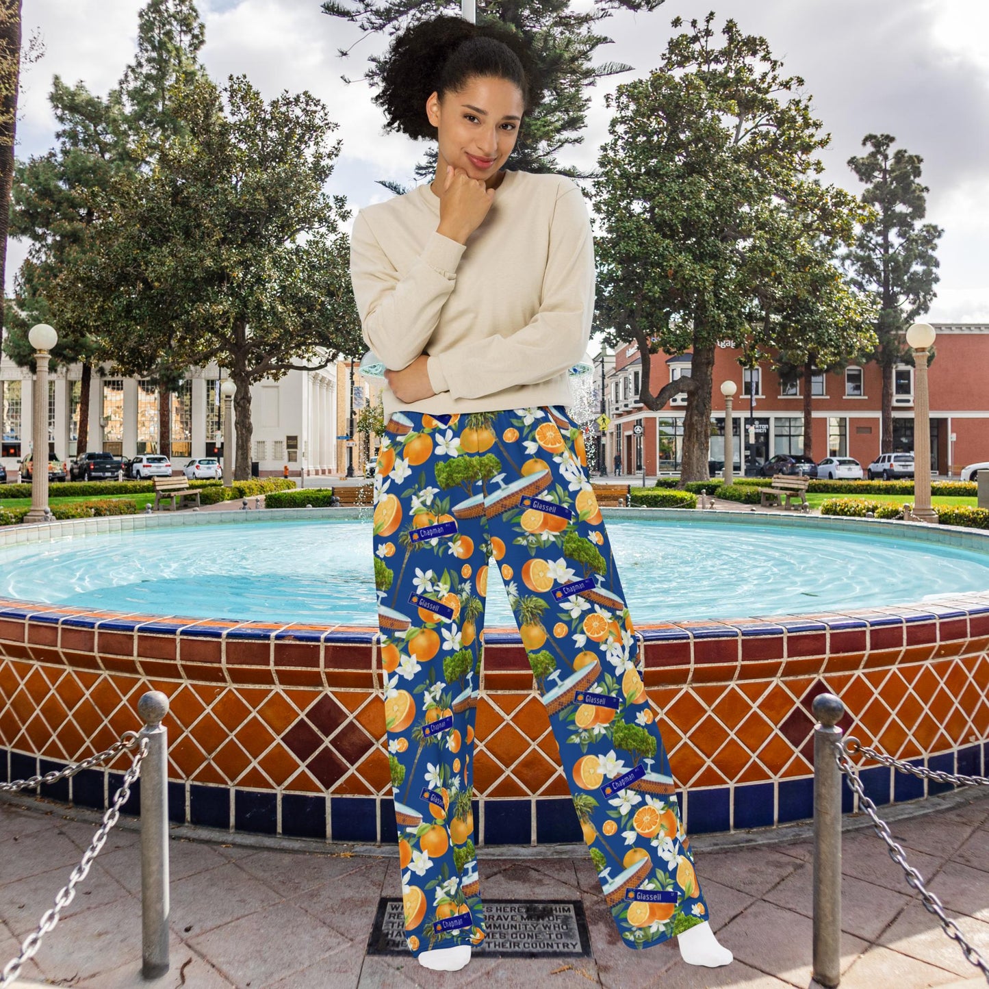 Old Towne Orange High Waist Wide Leg Trousers