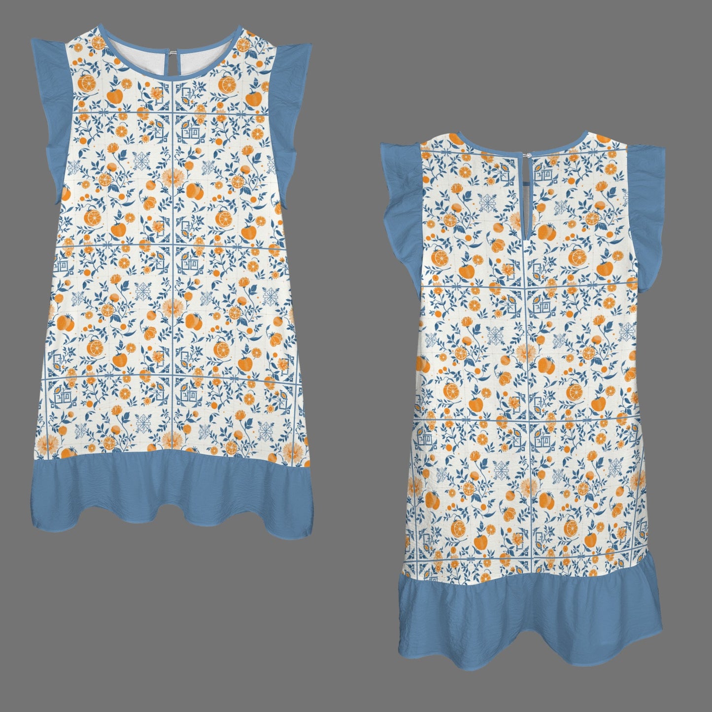 Italian Oranges Casual Dress