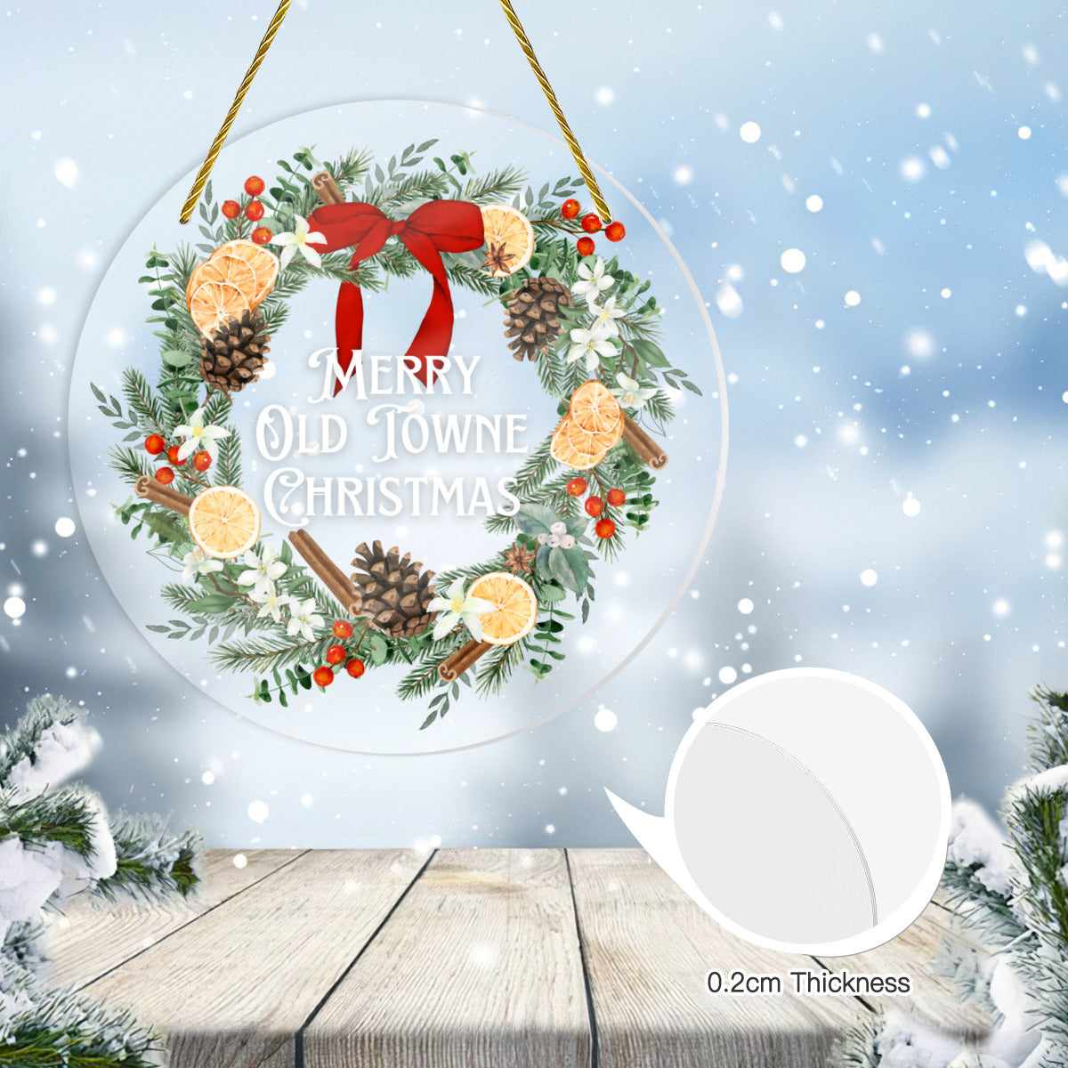 Merry Old Towne Christmas Ornament