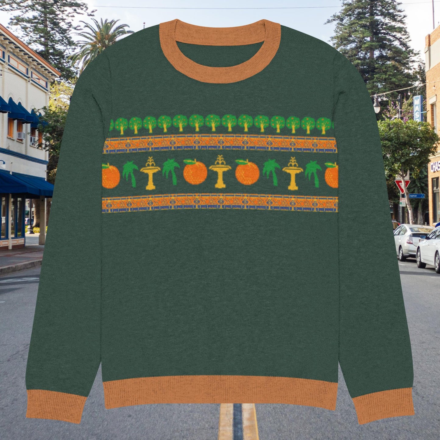 Old Towne Christmas Knitted crew neck sweater