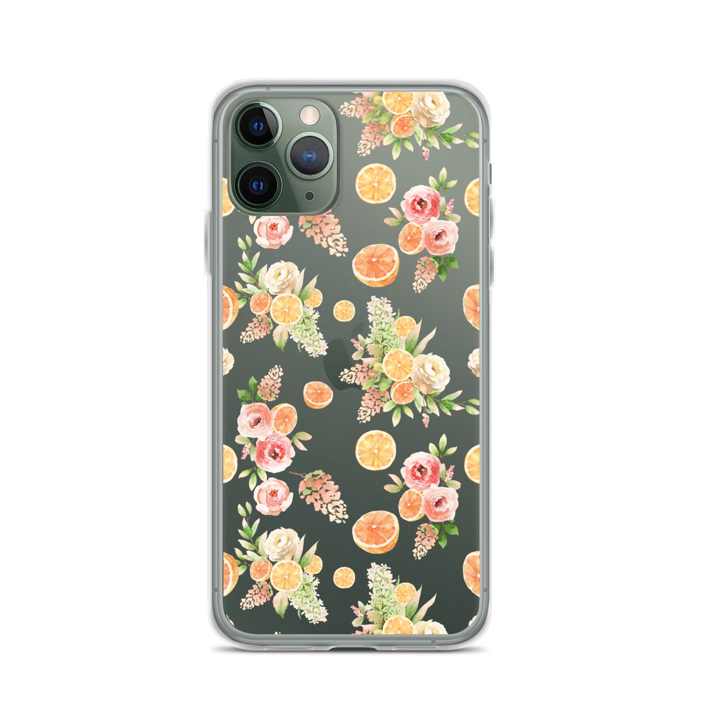 Orange Floral Clear Case for iPhone®