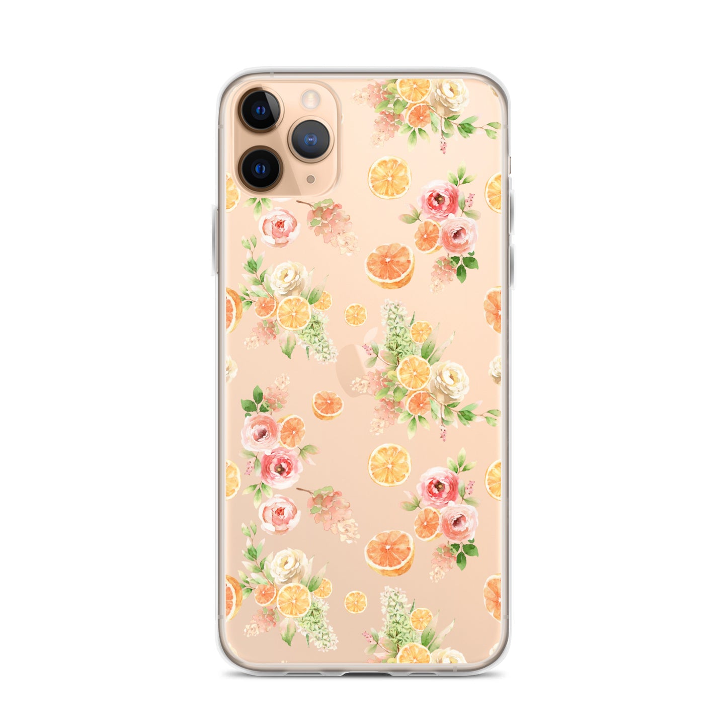 Orange Floral Clear Case for iPhone®