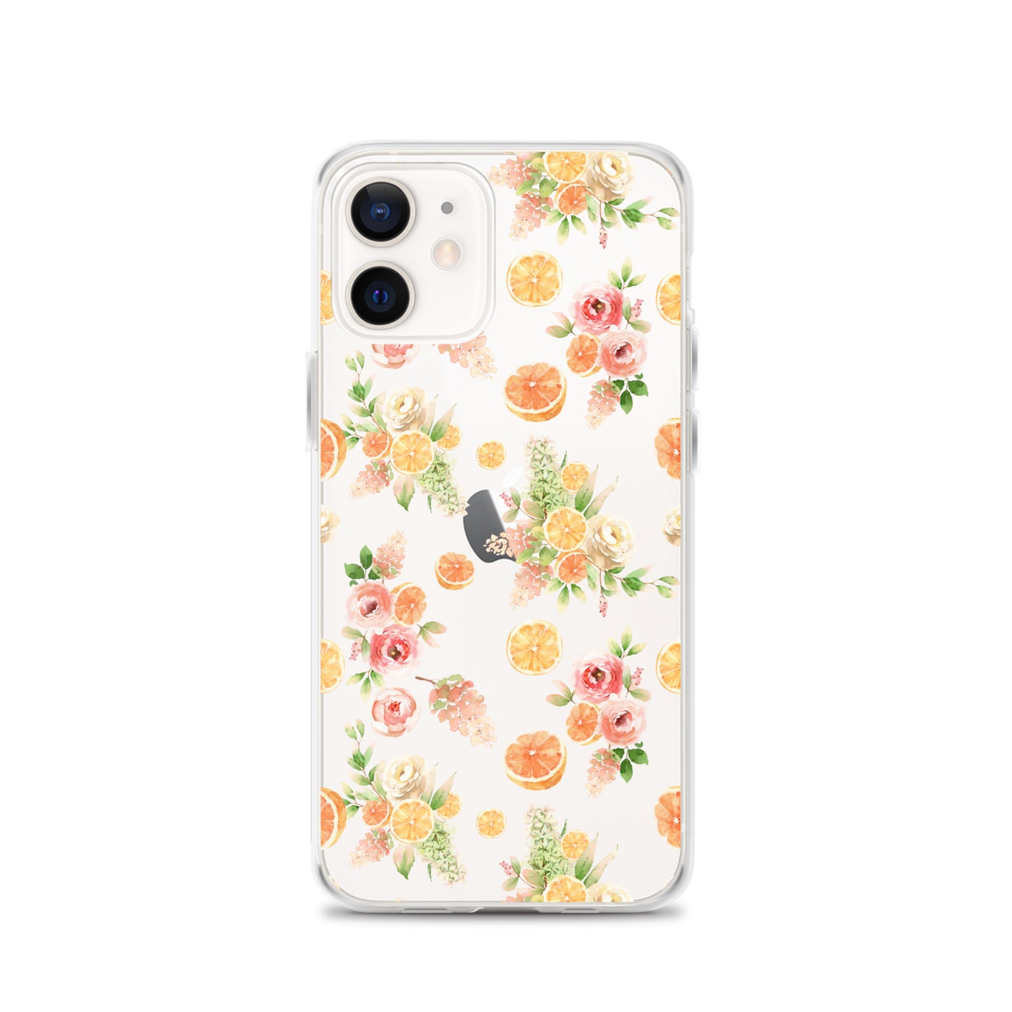 Orange Floral Clear Case for iPhone®