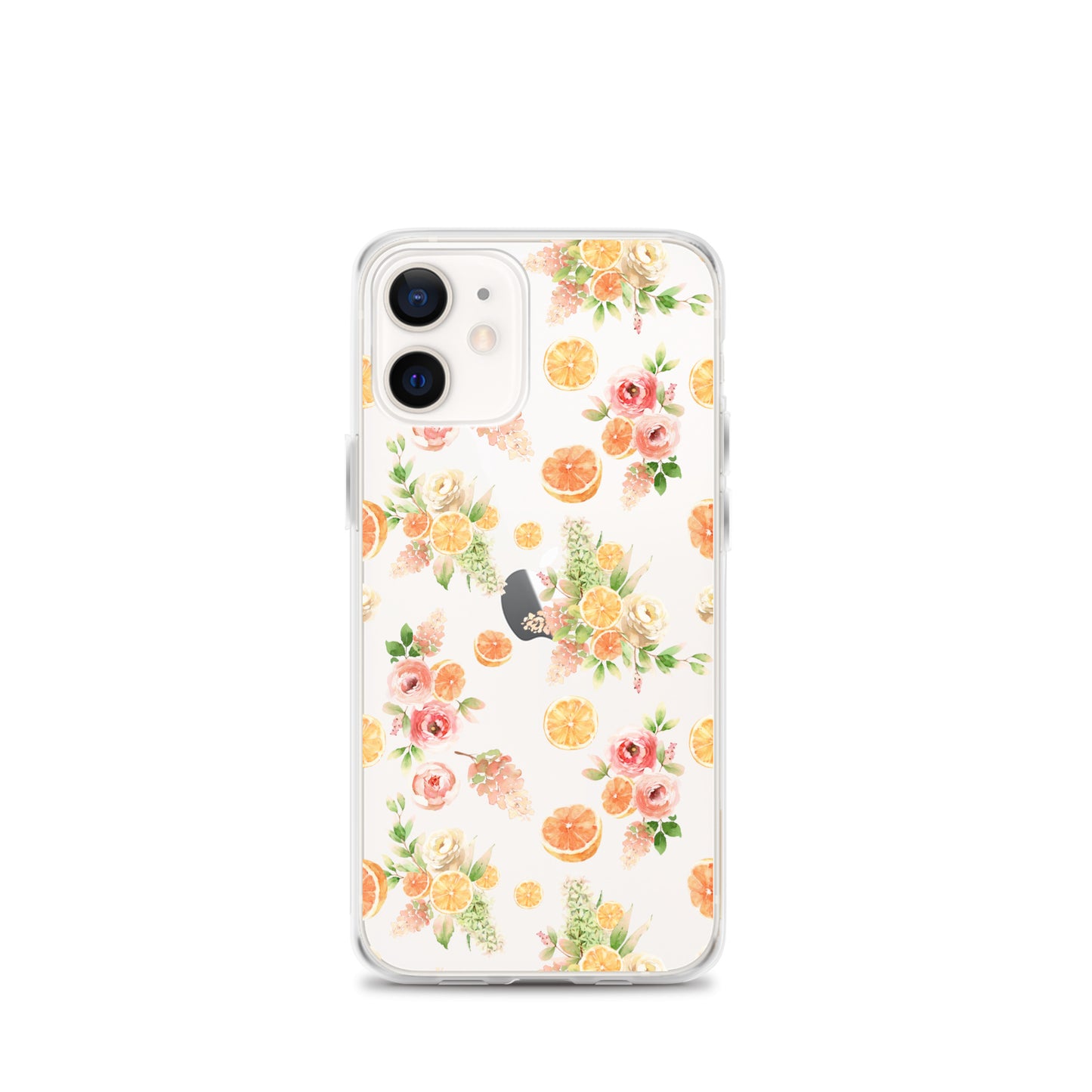 Orange Floral Clear Case for iPhone®