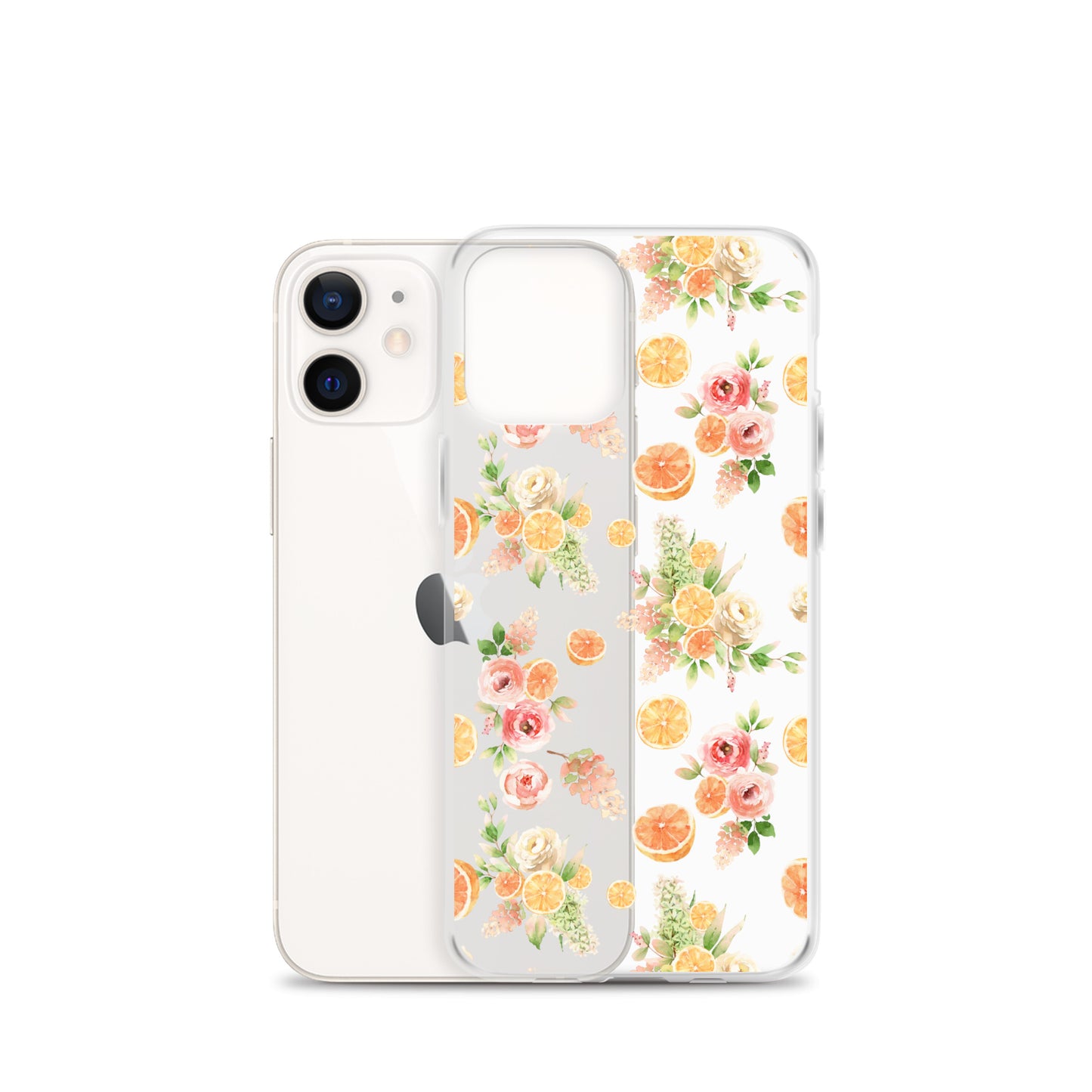 Orange Floral Clear Case for iPhone®