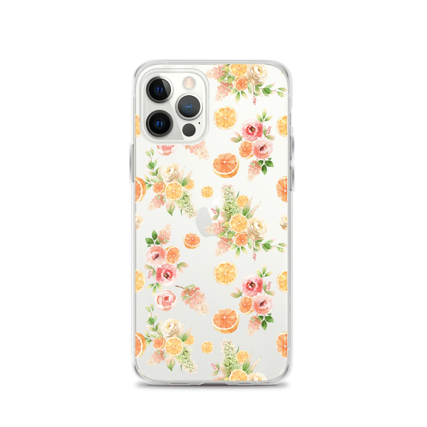 Orange Floral Clear Case for iPhone®