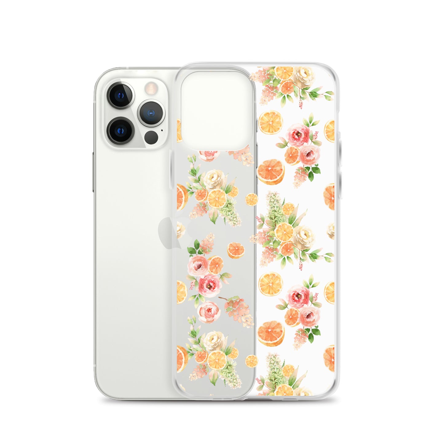 Orange Floral Clear Case for iPhone®