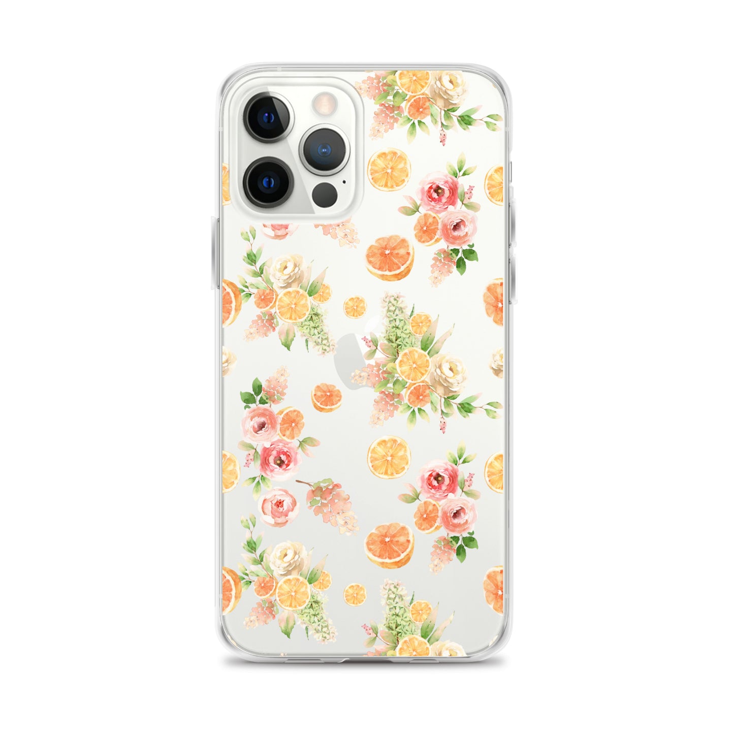 Orange Floral Clear Case for iPhone®