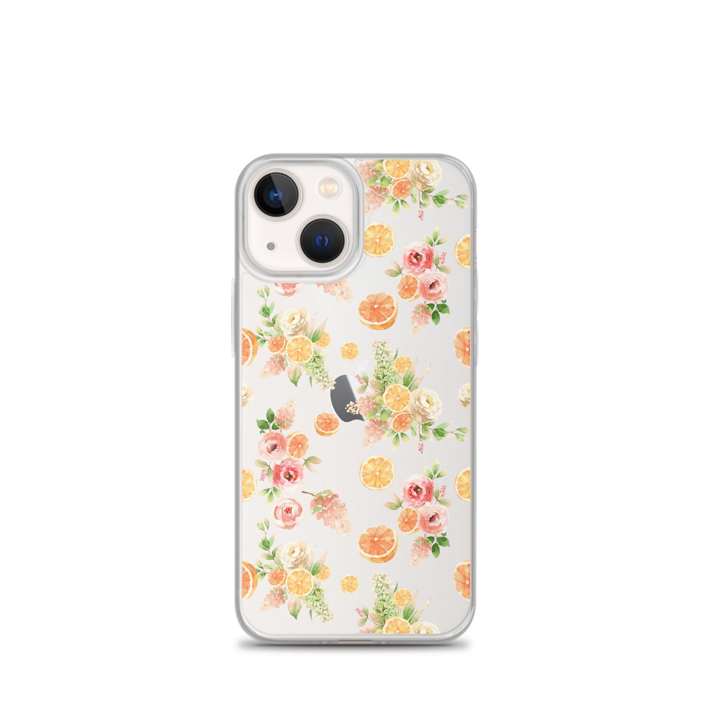 Orange Floral Clear Case for iPhone®