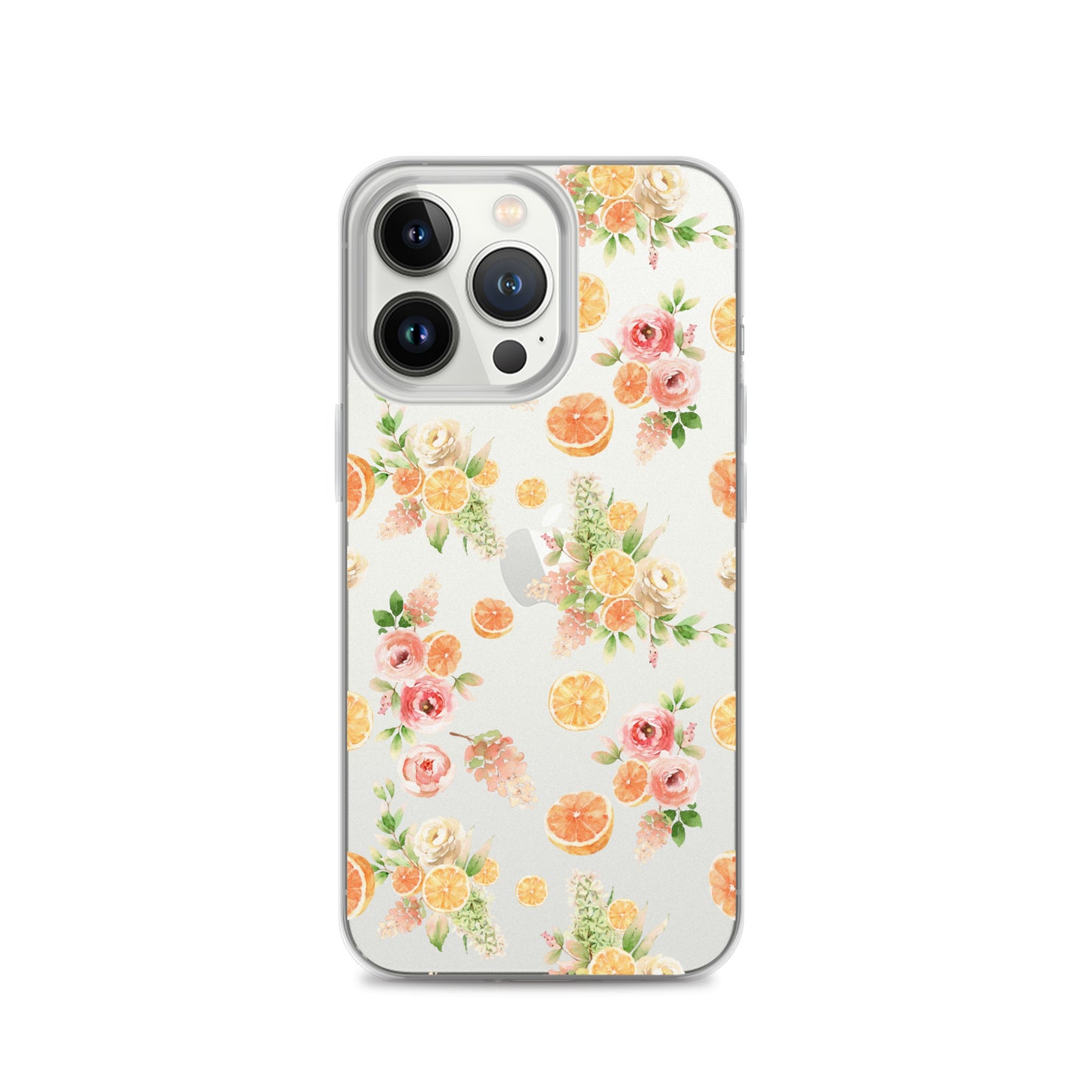 Orange Floral Clear Case for iPhone®