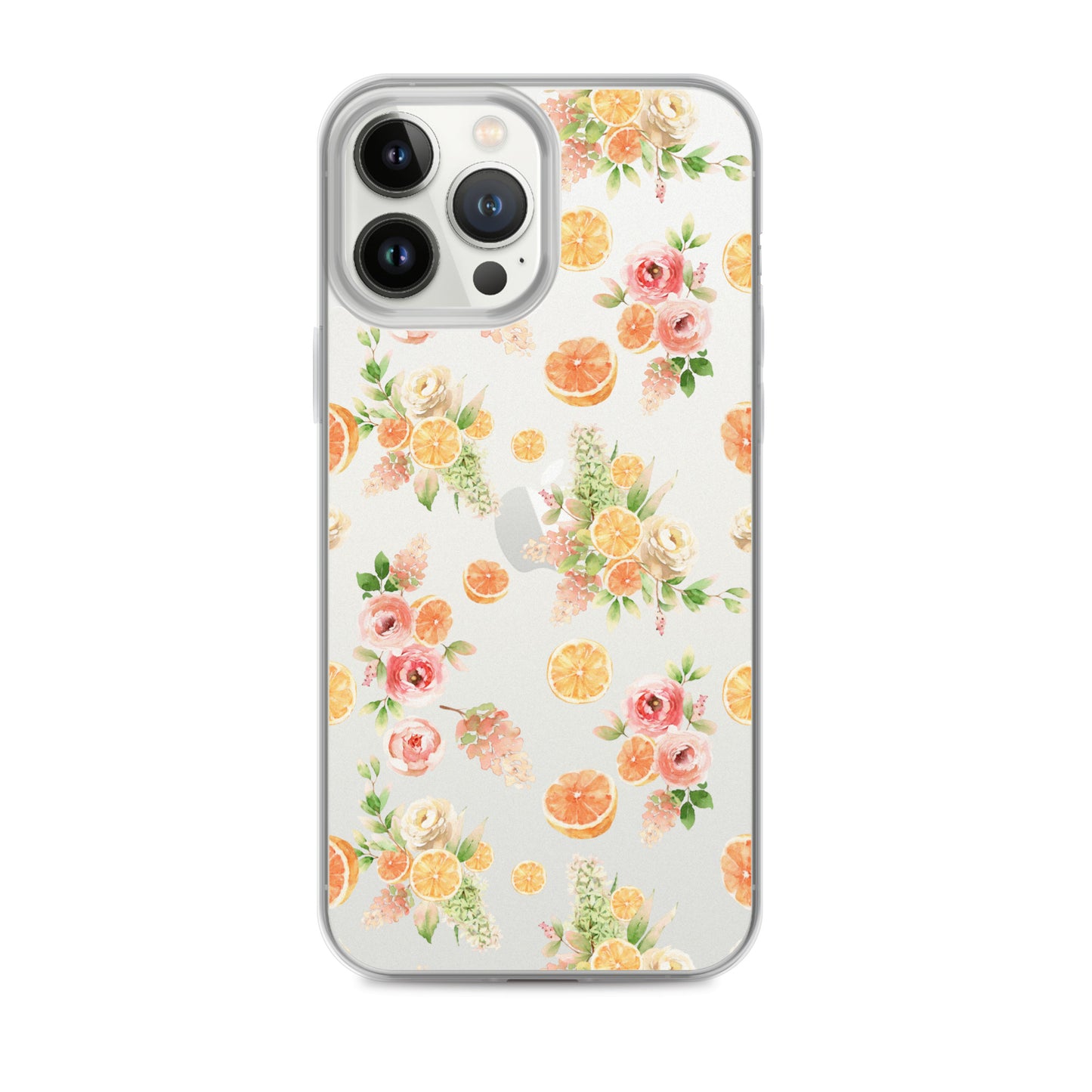Orange Floral Clear Case for iPhone®