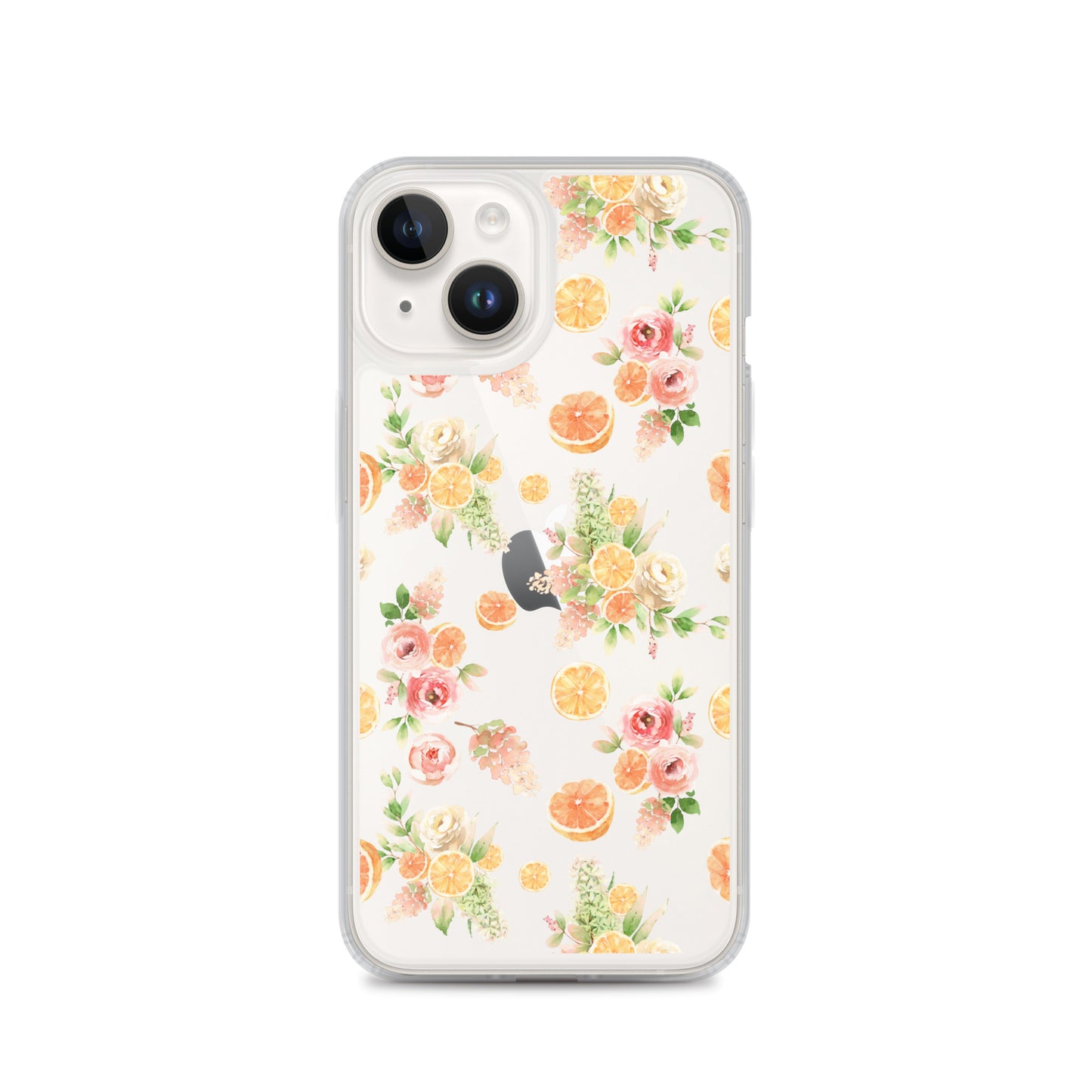 Orange Floral Clear Case for iPhone®