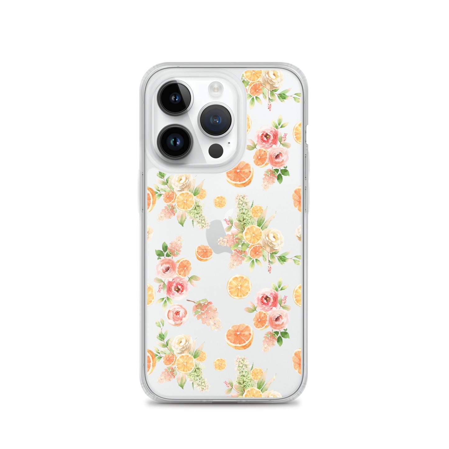 Orange Floral Clear Case for iPhone®