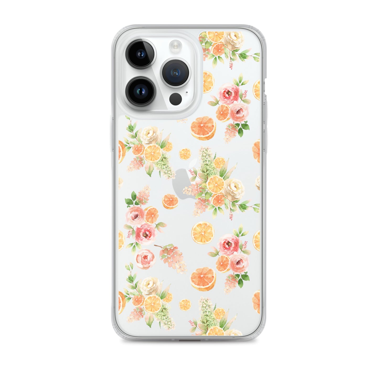 Orange Floral Clear Case for iPhone®