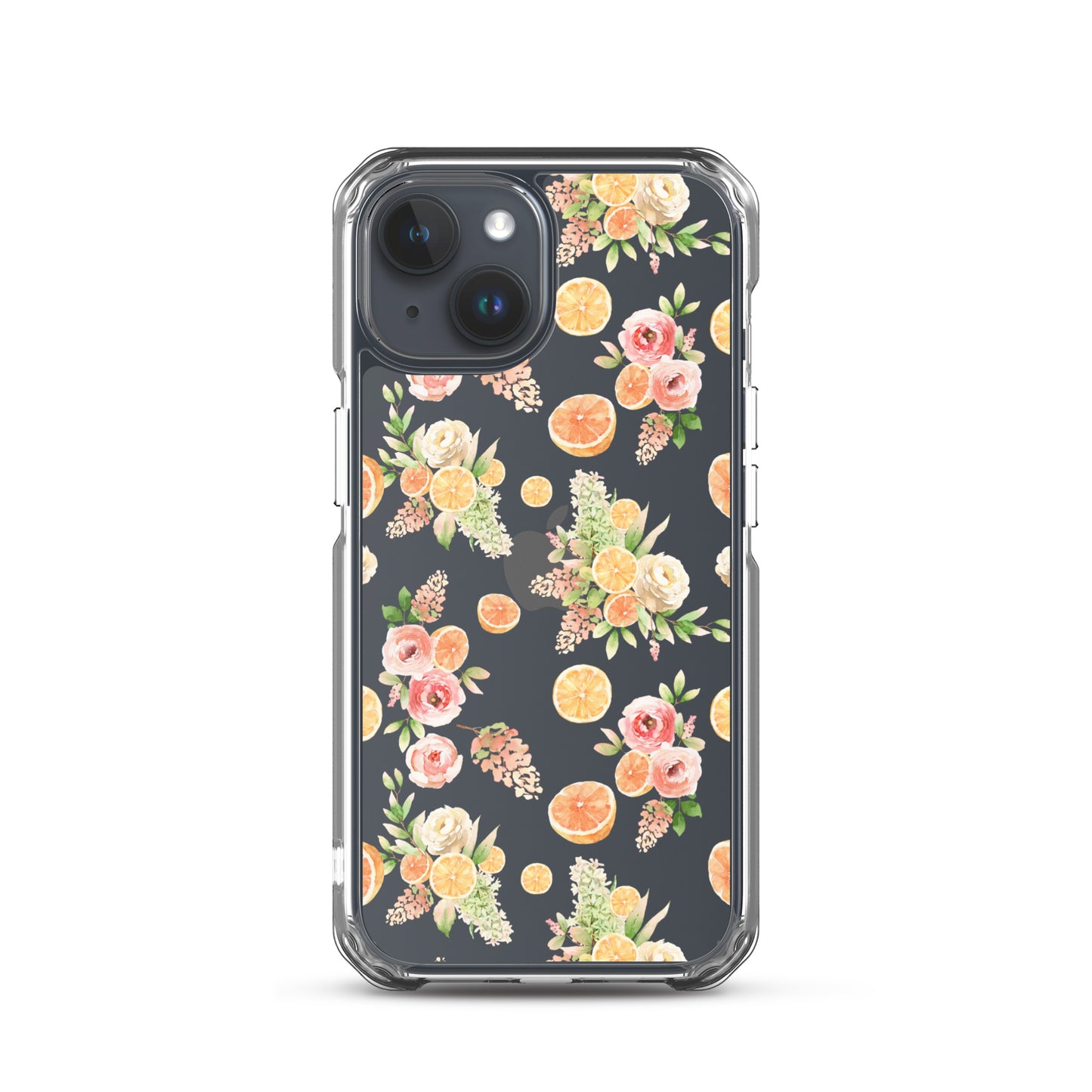 Orange Floral Clear Case for iPhone®