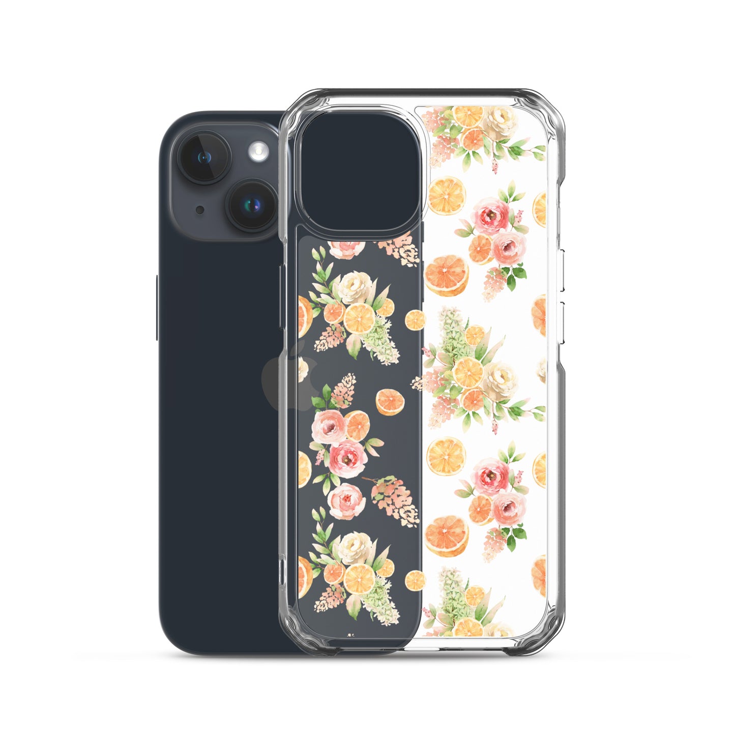 Orange Floral Clear Case for iPhone®