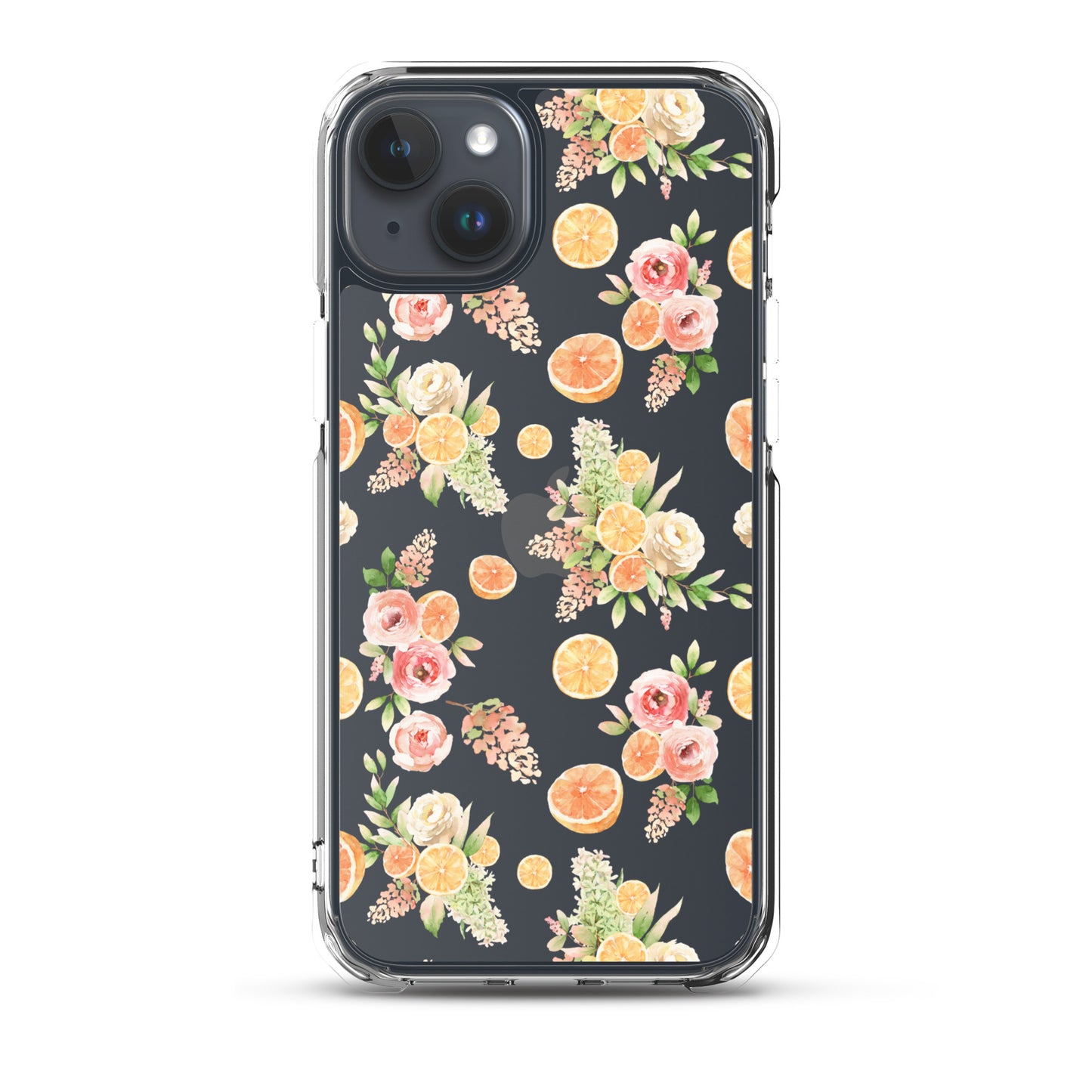 Orange Floral Clear Case for iPhone®
