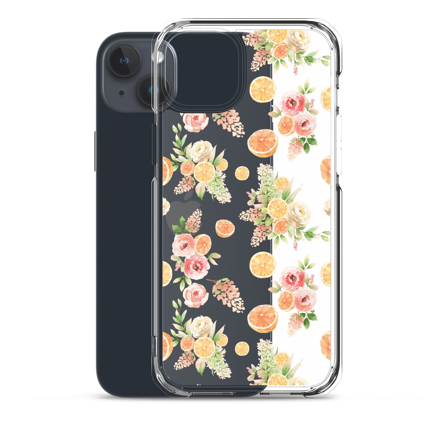 Orange Floral Clear Case for iPhone®