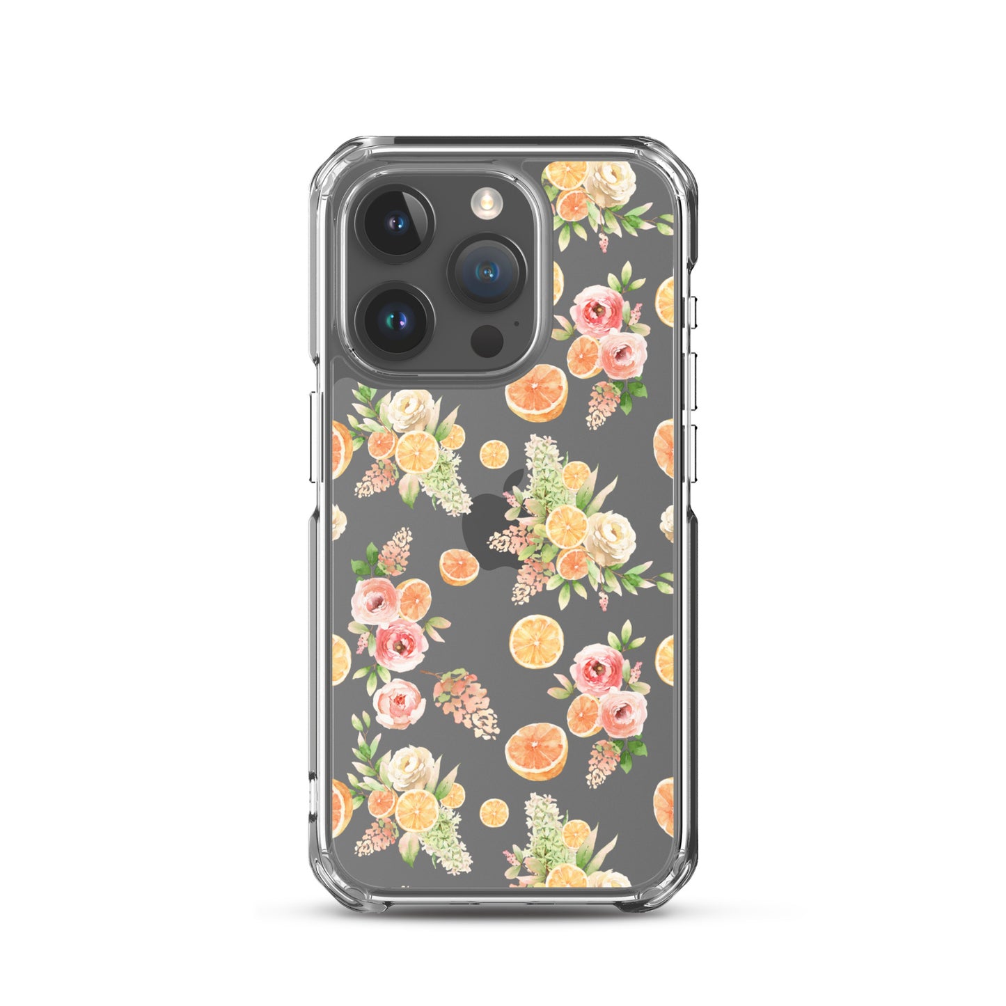 Orange Floral Clear Case for iPhone®