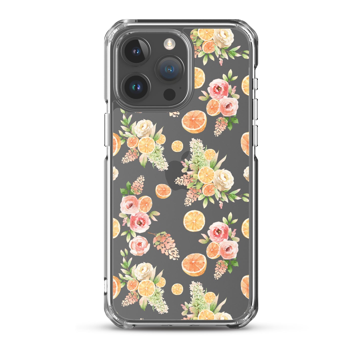 Orange Floral Clear Case for iPhone®