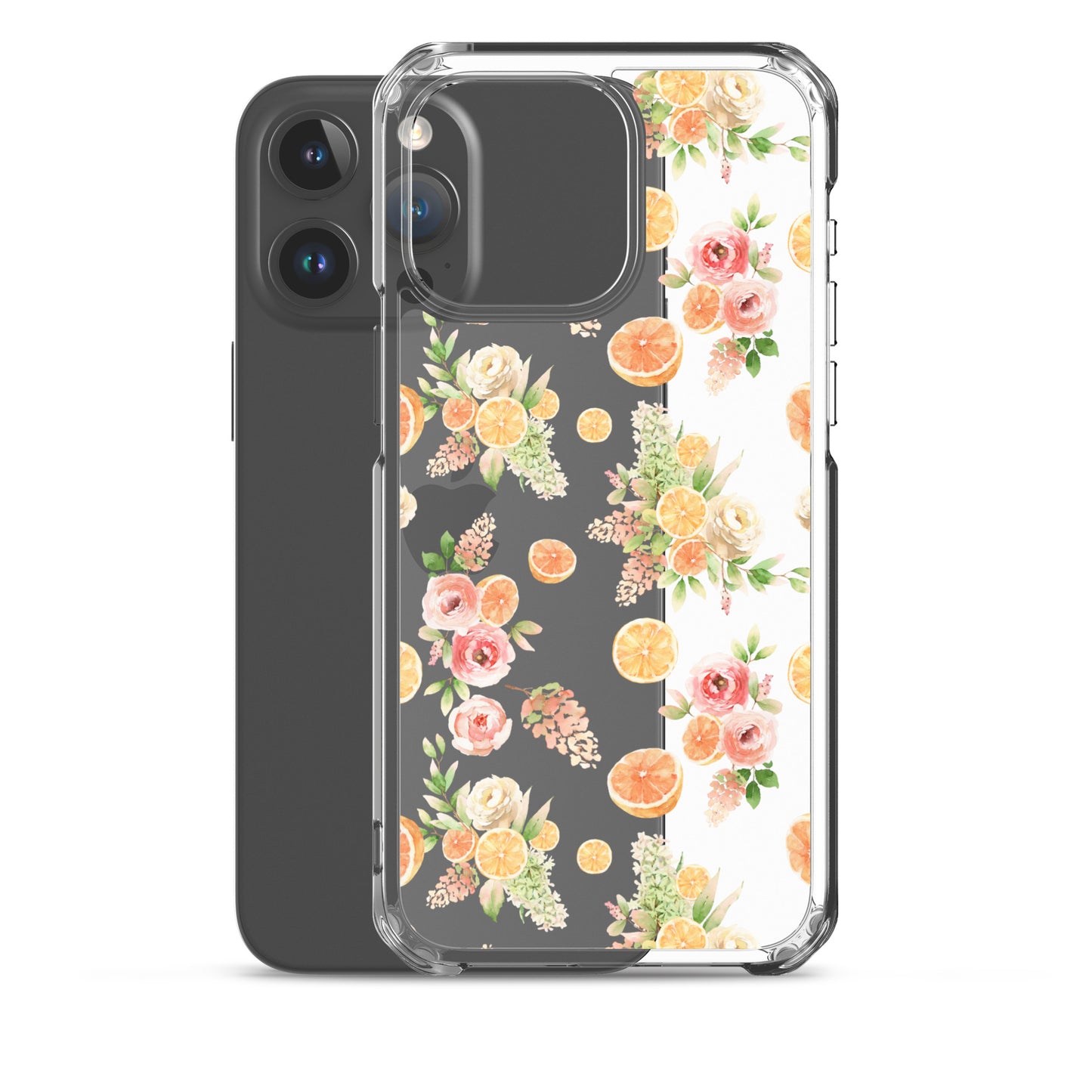 Orange Floral Clear Case for iPhone®