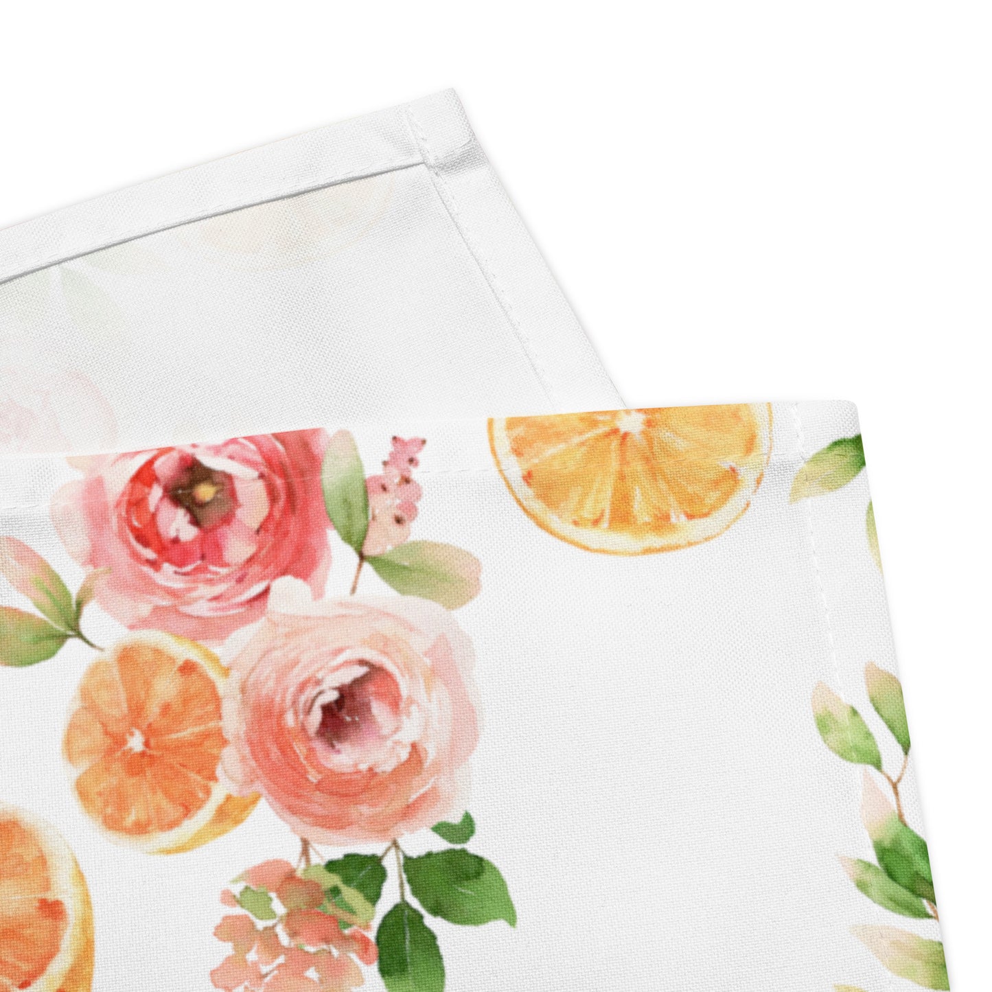 Orange Spring Floral Cloth napkin set