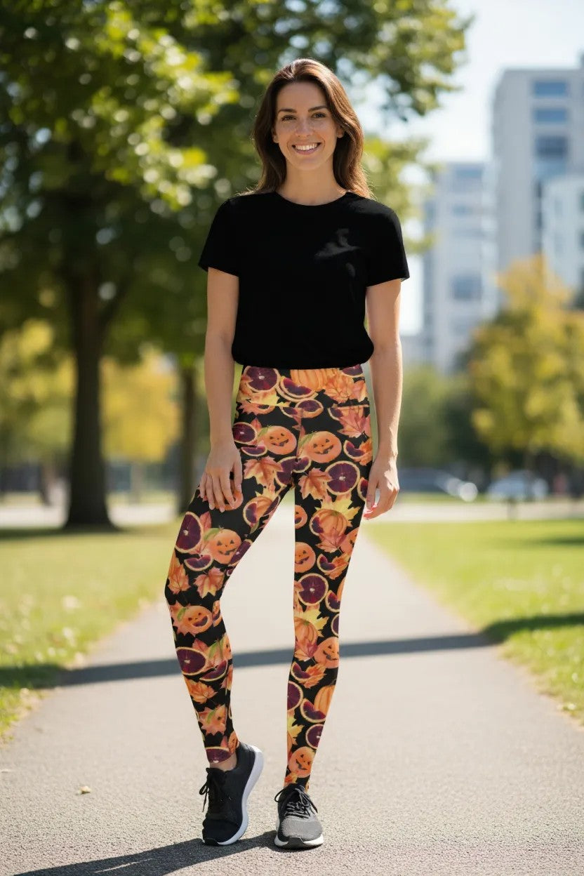 Blood Orange Halloween Yoga Leggings