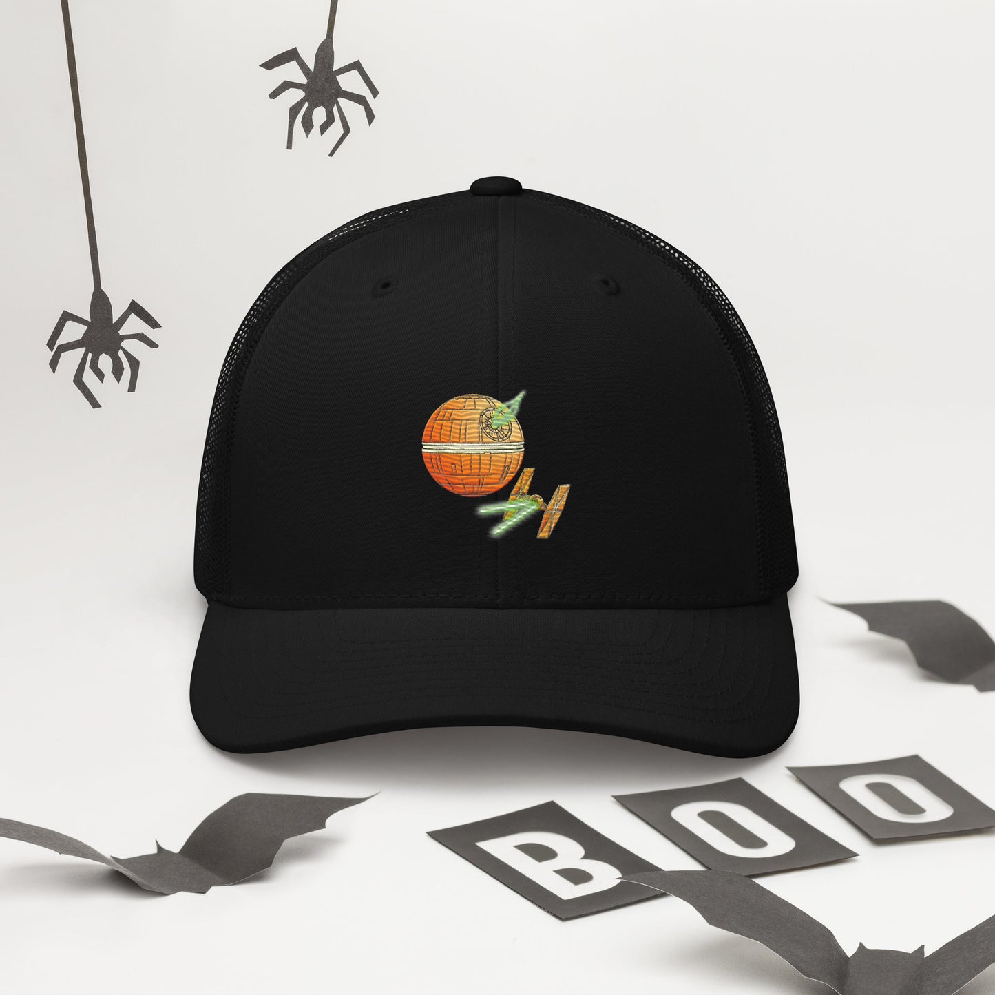 Orange Space Station Trucker Cap