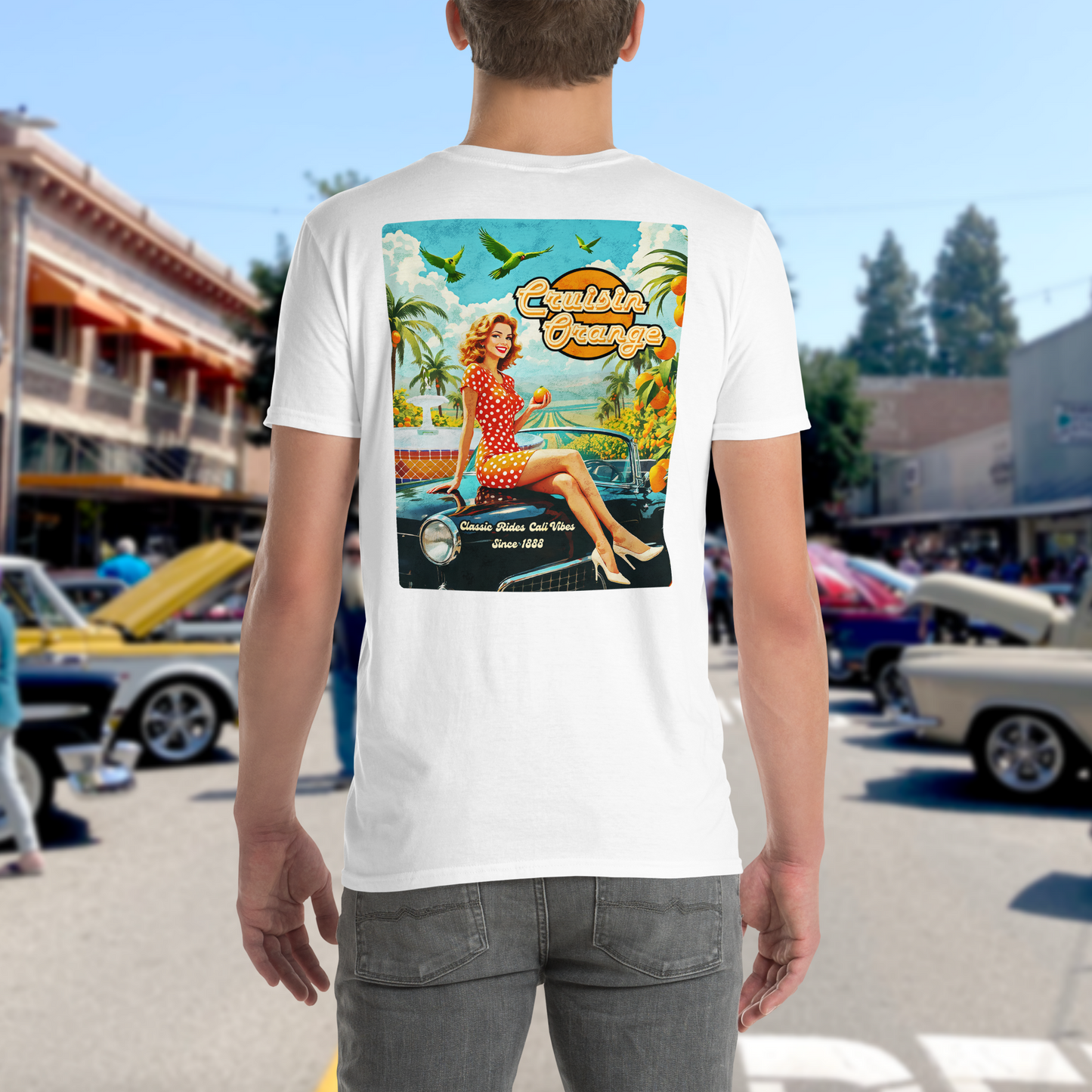 Cruisin' Orange Crewneck Tee Short-Sleeve Unisex T-Shirt
