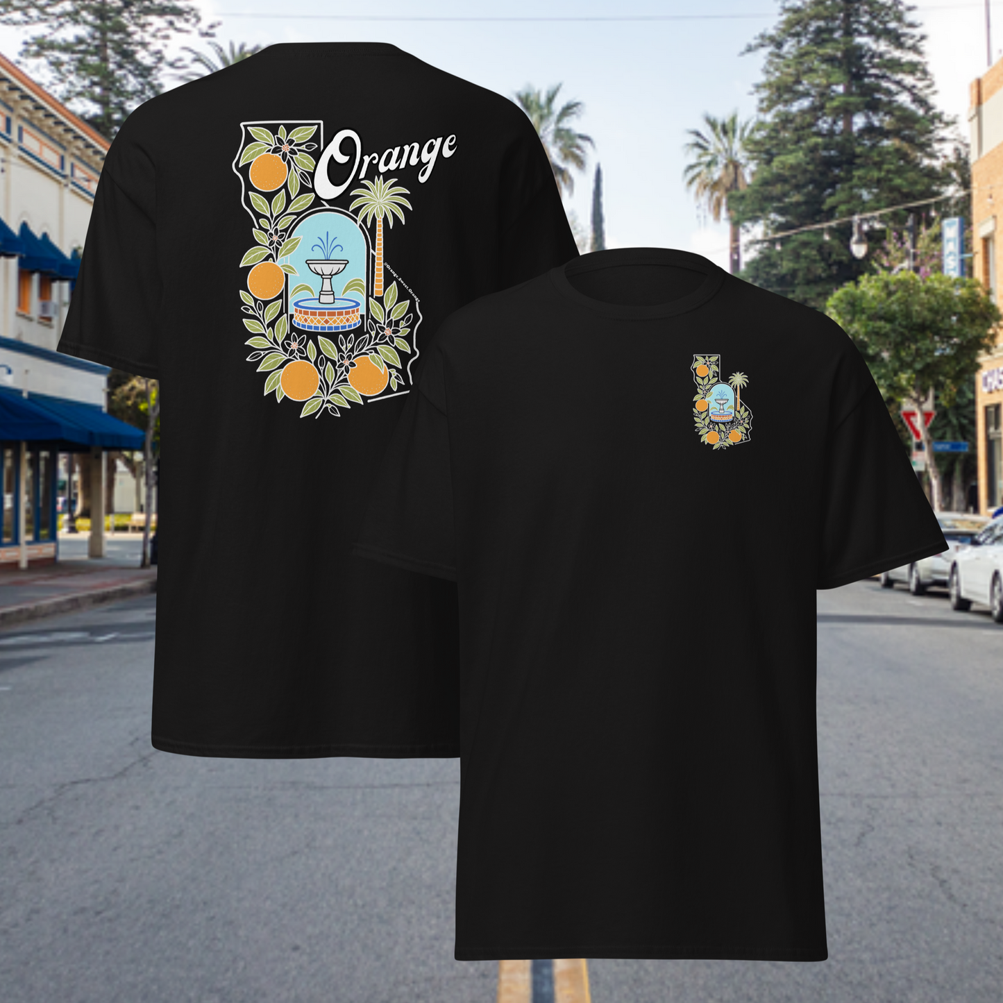 Orange California Unisex Tee – Retro Edition