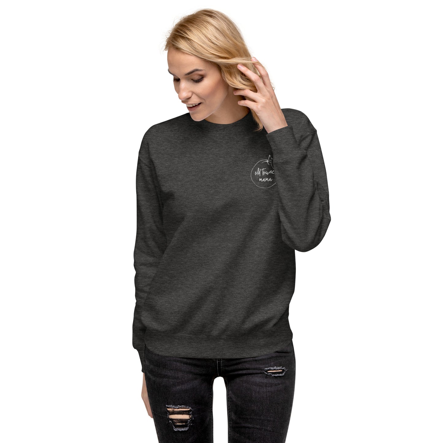 Old Towne Mama Embroidered Premium Sweatshirt