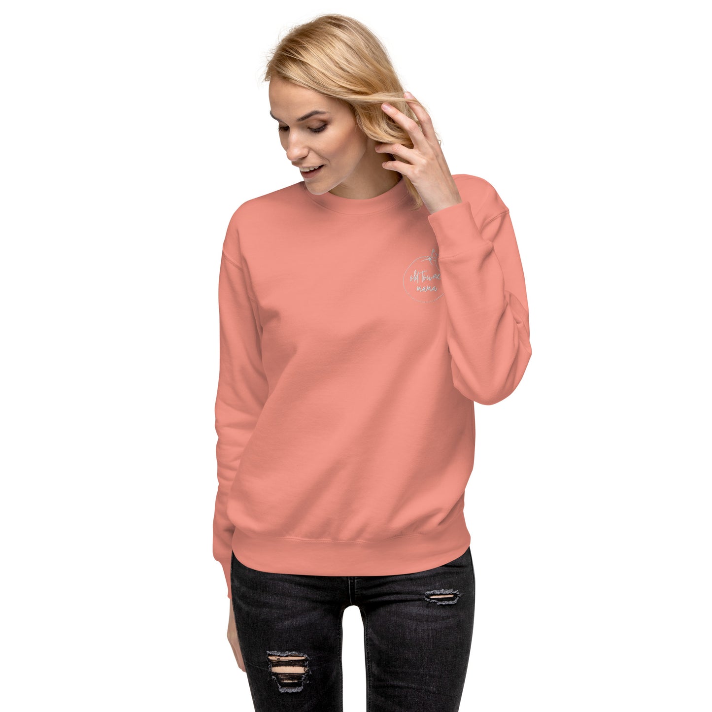 Old Towne Mama Embroidered Premium Sweatshirt