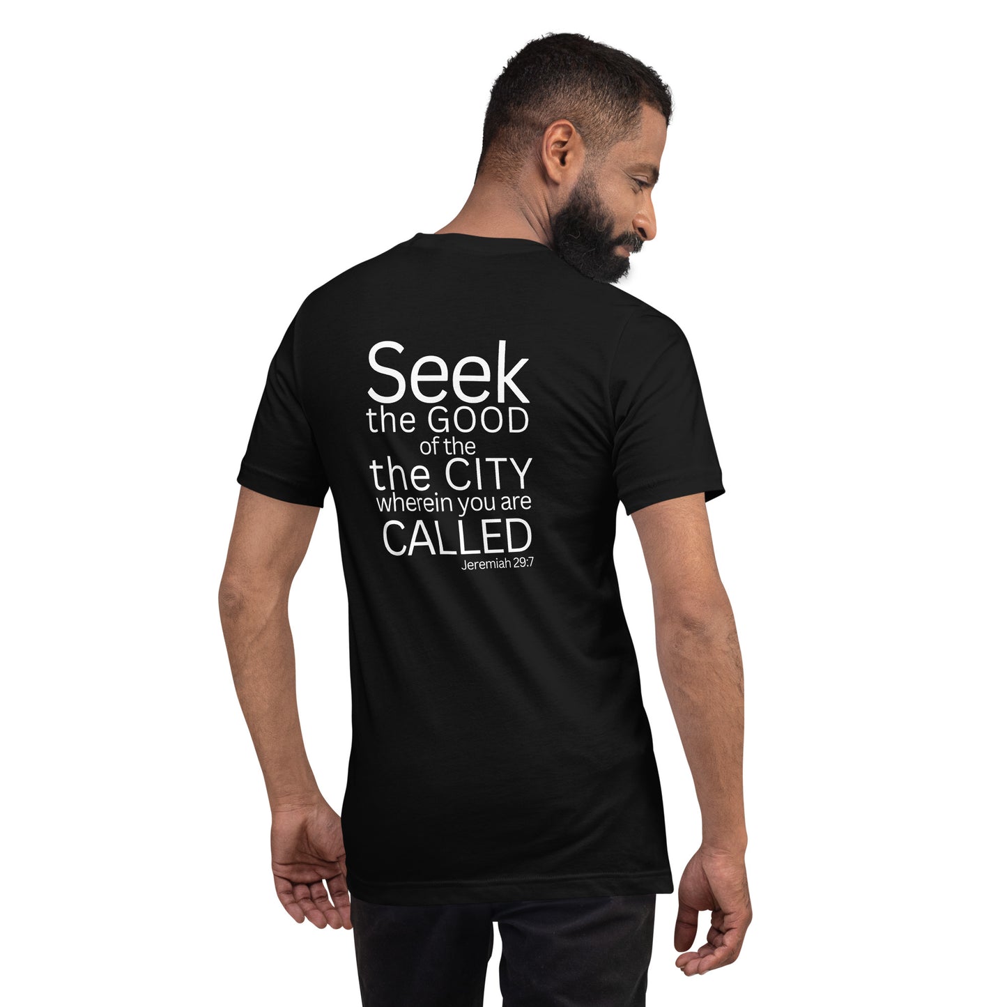 Called by God City Tag Shirt - "Seek the good of the city wherein you are called" Men's and Women's