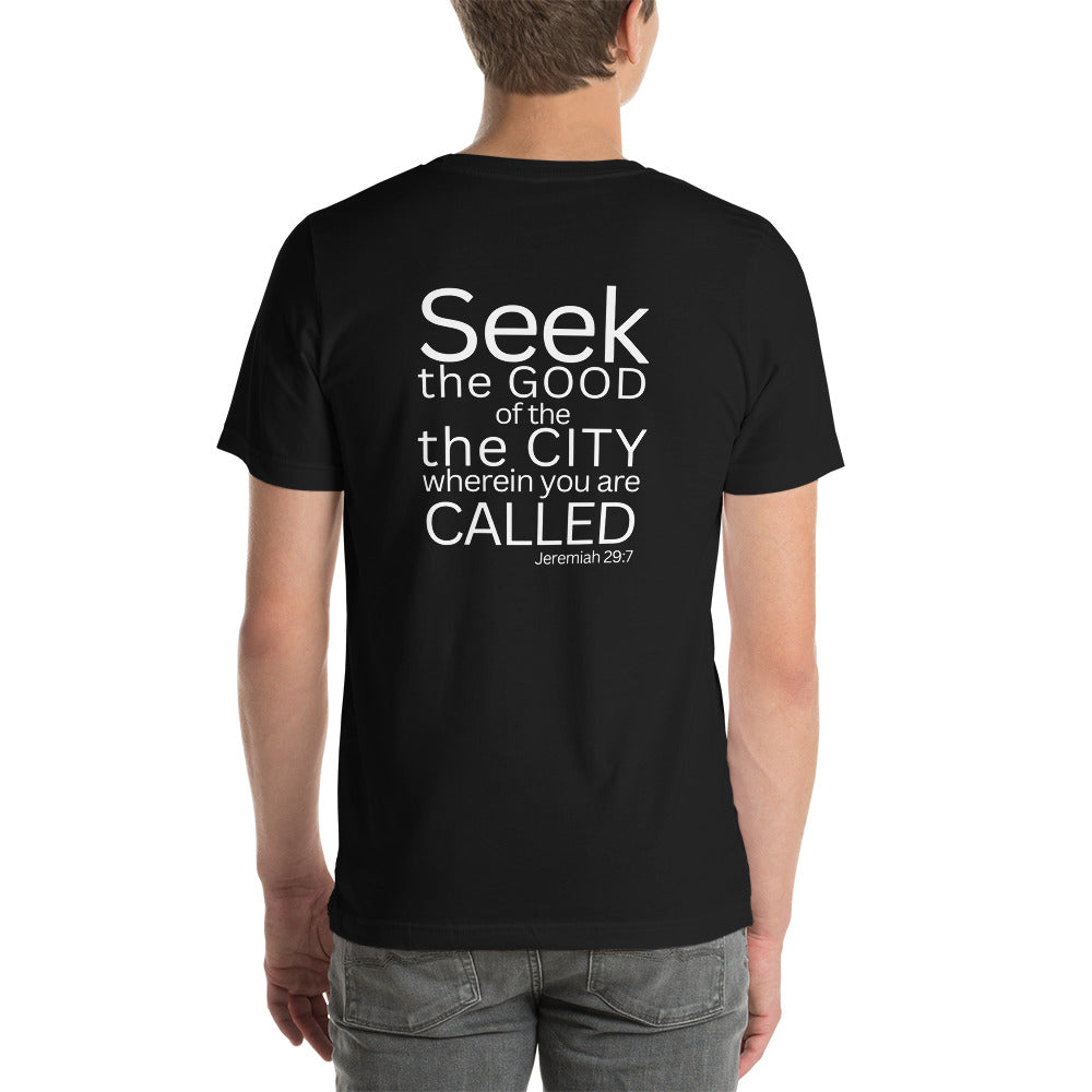 Called by God City Tag Shirt - "Seek the good of the city wherein you are called" Men's and Women's