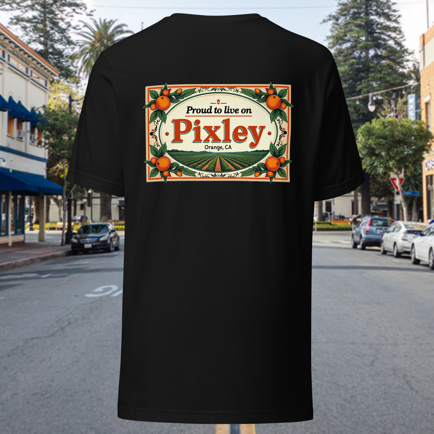 Proud to Live on Pixley Unisex t-shirt