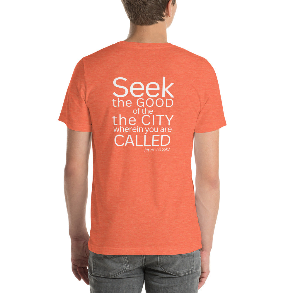 Called by God City Tag Shirt - "Seek the good of the city wherein you are called" Men's and Women's