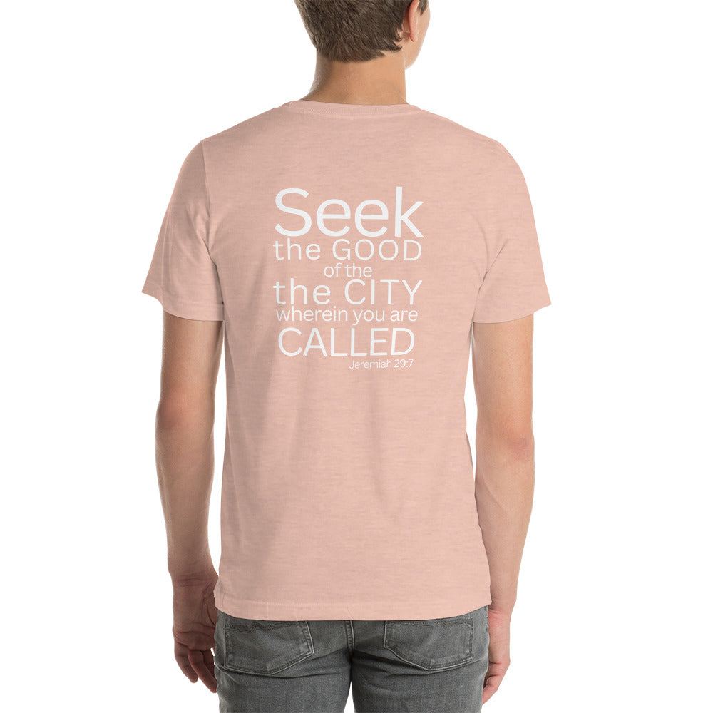 Called by God City Tag Shirt - "Seek the good of the city wherein you are called" Men's and Women's