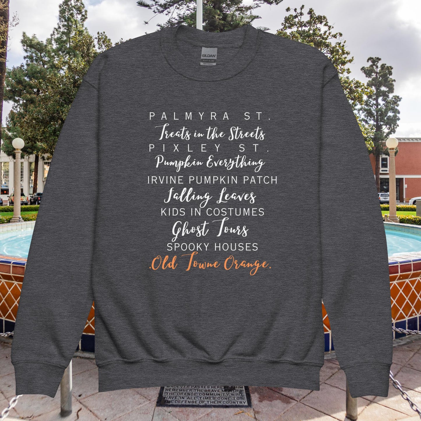 Old Towne Orange Fall Youth crewneck sweatshirt