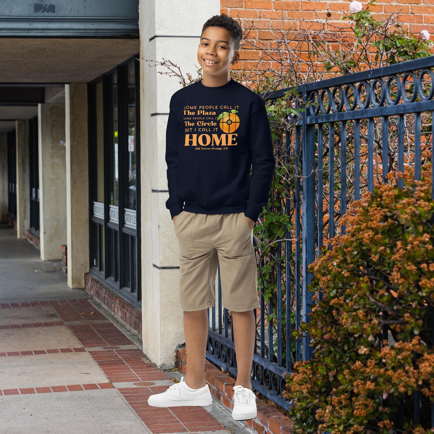 "The Plaza or The Circle I call it Home" Youth crewneck sweatshirt