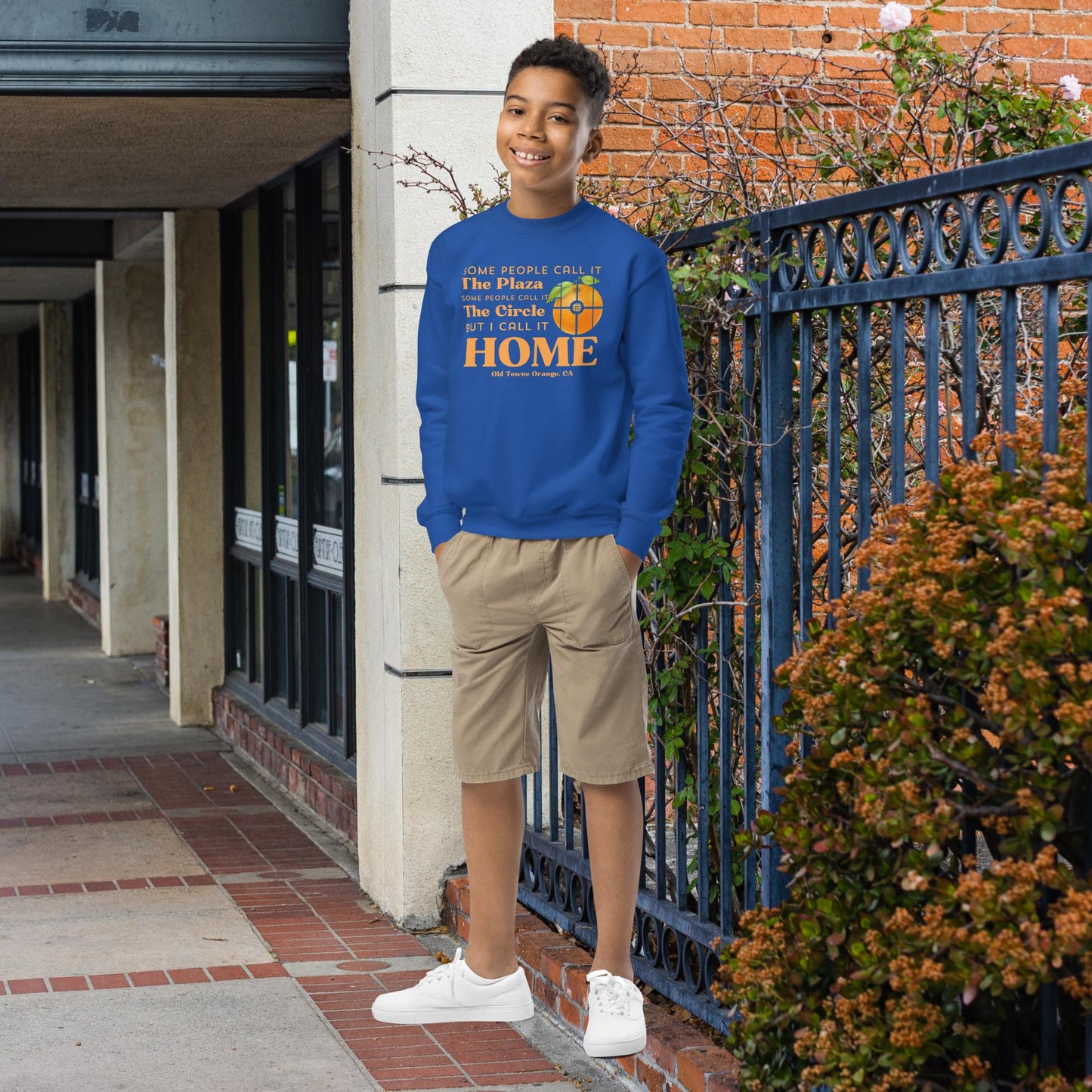 "The Plaza or The Circle I call it Home" Youth crewneck sweatshirt