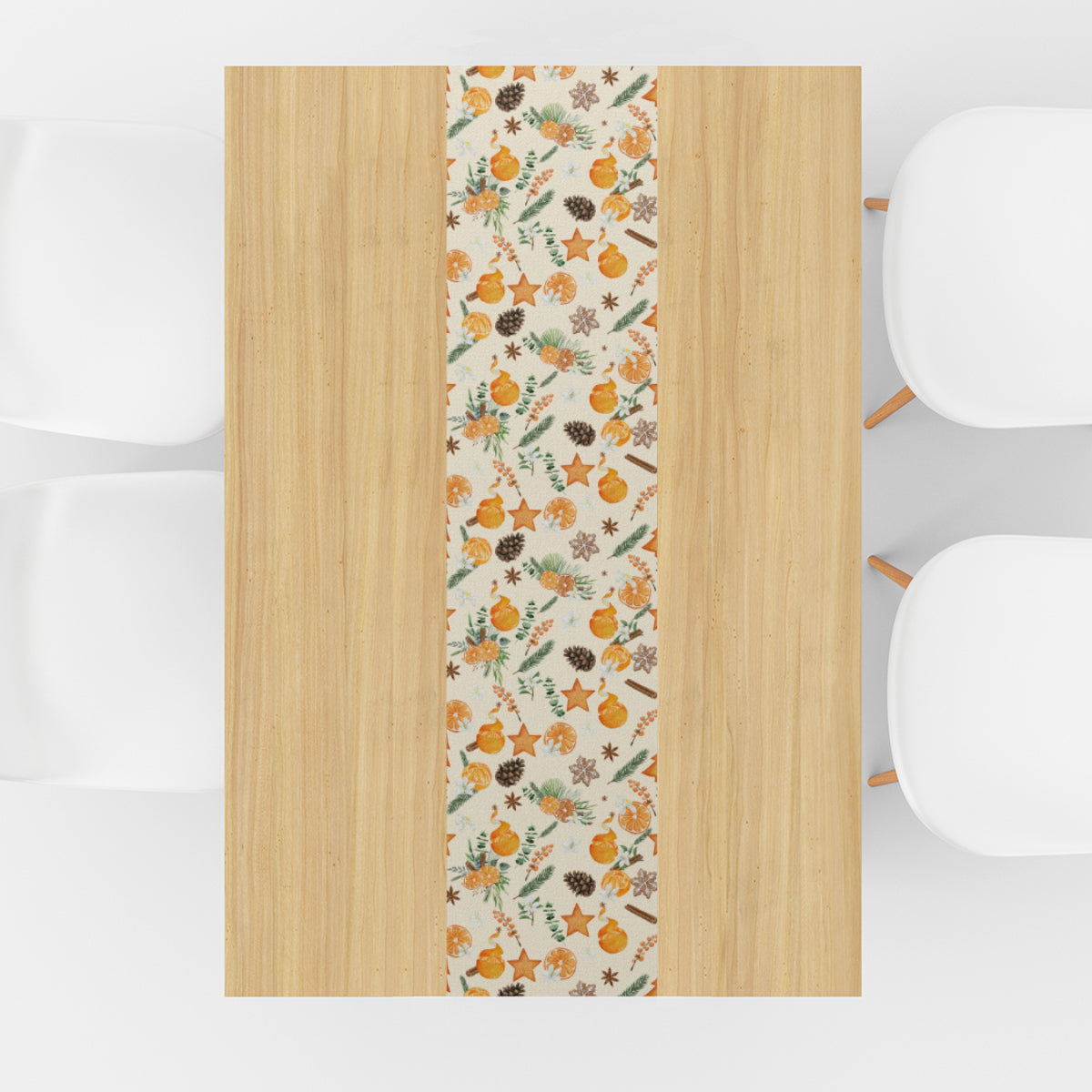 Orange Spice Christmas Table Runner