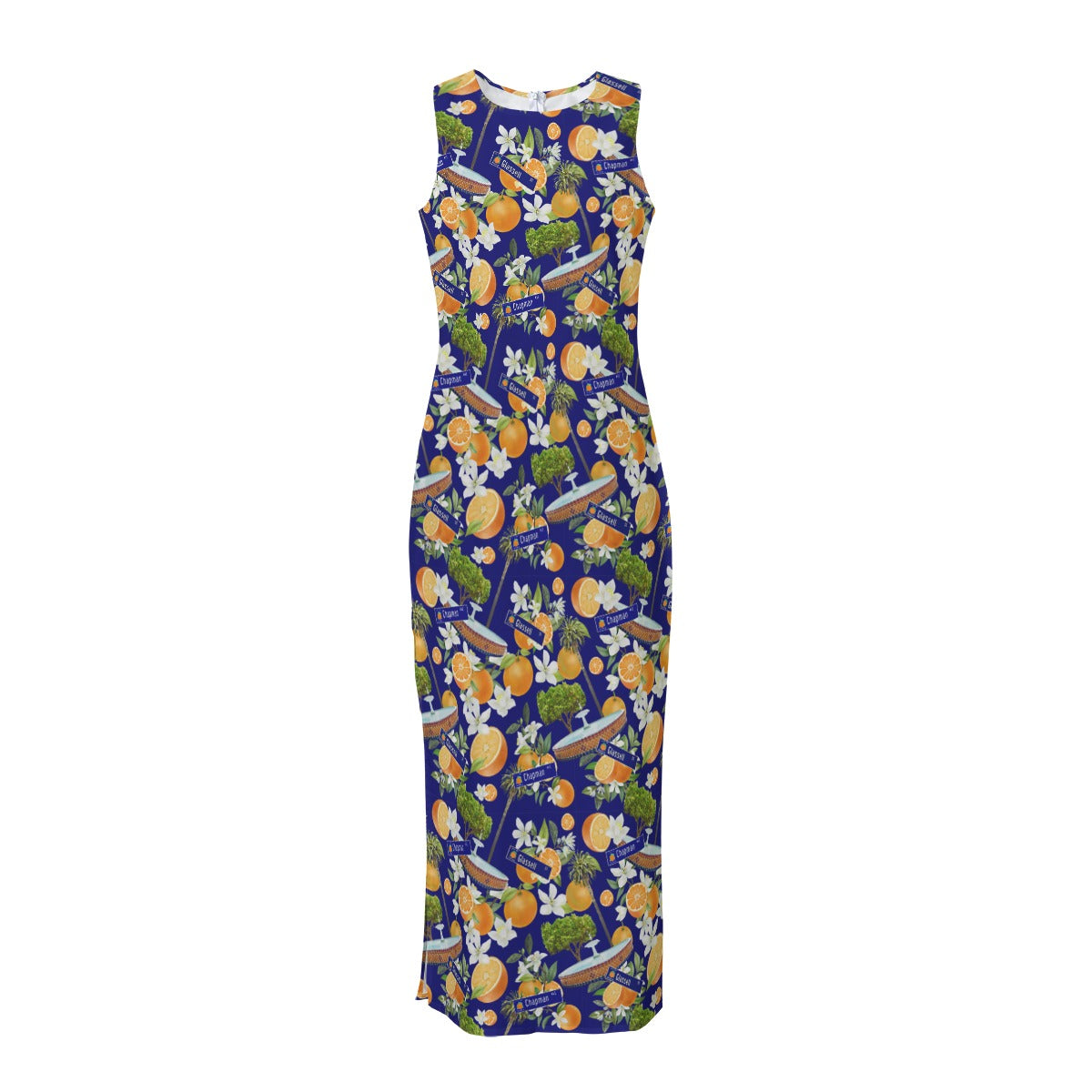Old Towne Orange Hawaiian Women's Beach Perspective Chiffon Sleeveless Dress
