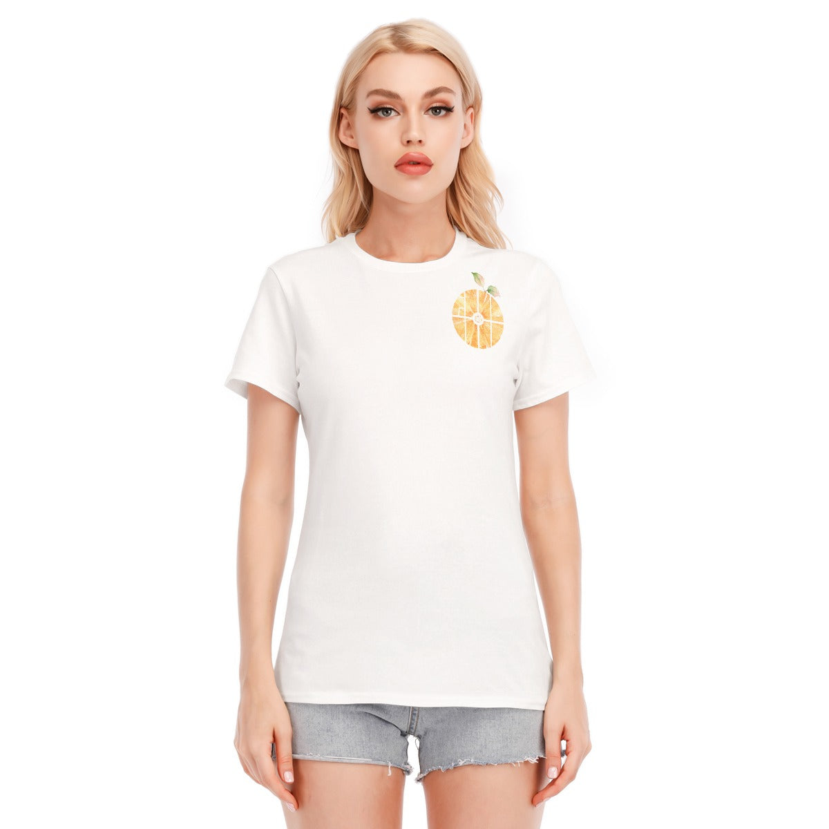 Orange Towne Map Women's Round Neck T-Shirt