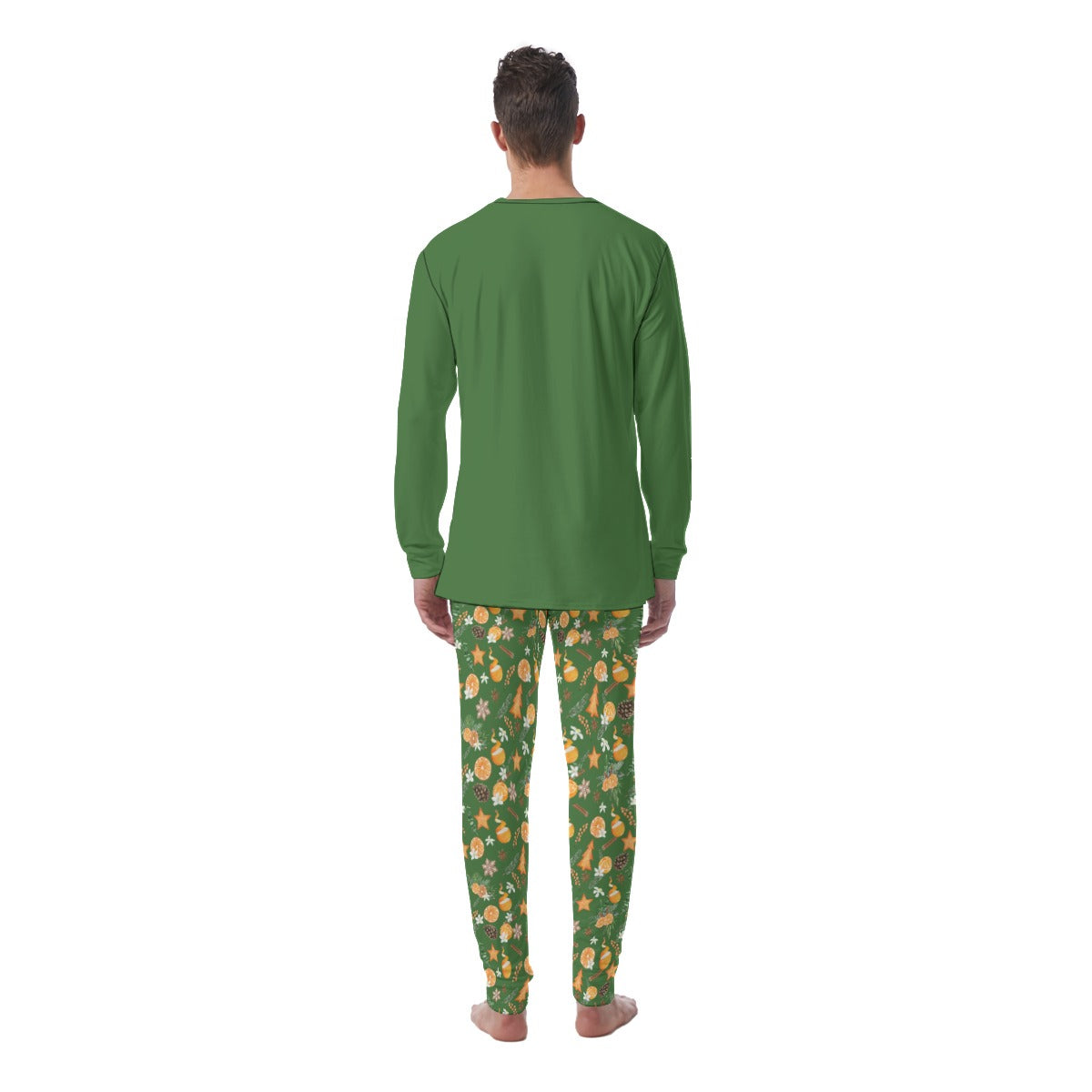 Orange you glad it's Christmas - Men's Pajamas in Green