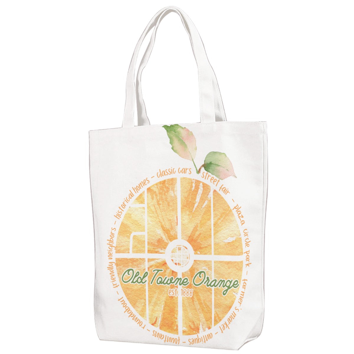 Orange Towne Map Canvas Bag With Shoulder Strap