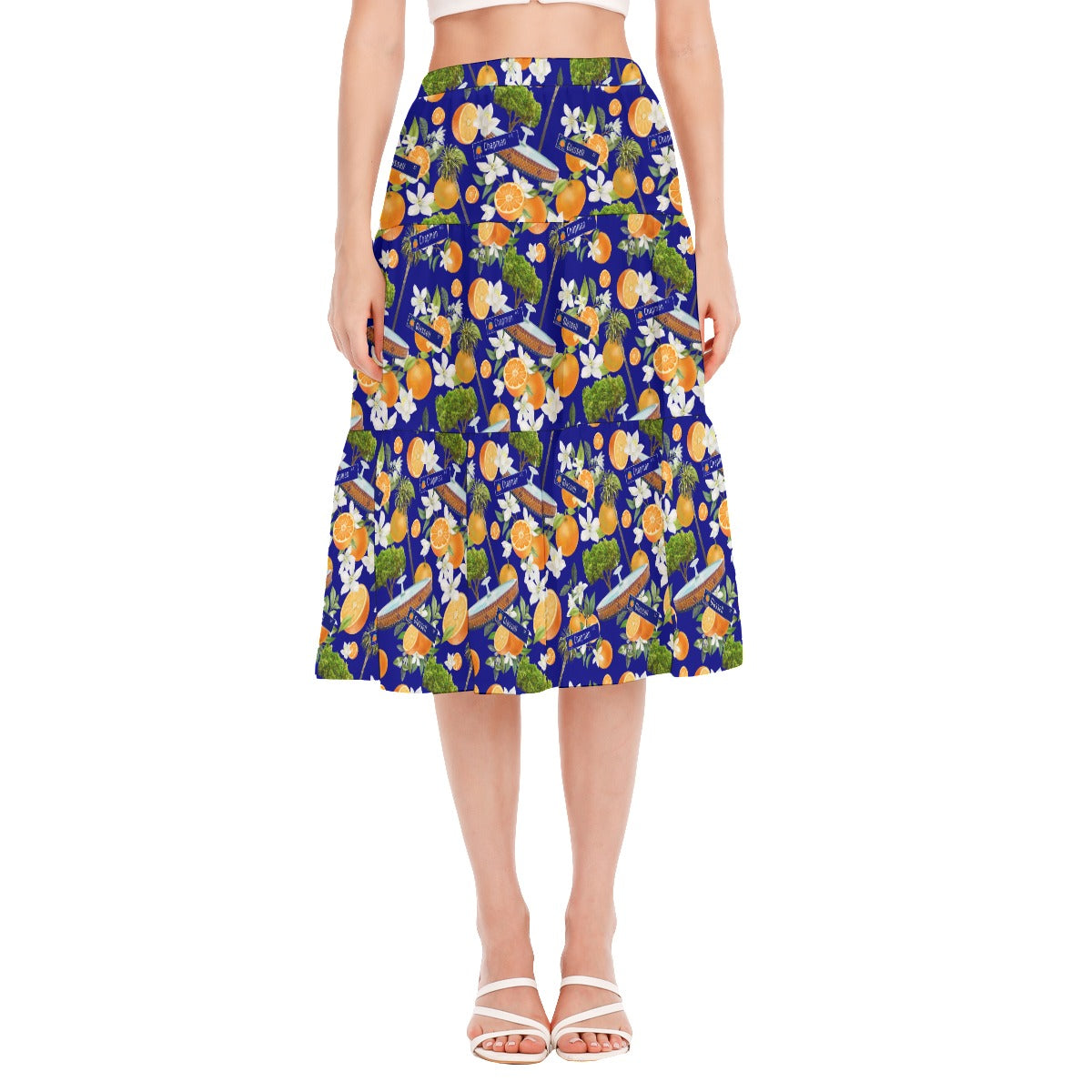 Old Towne Orange Breezy Chiffon Skirt