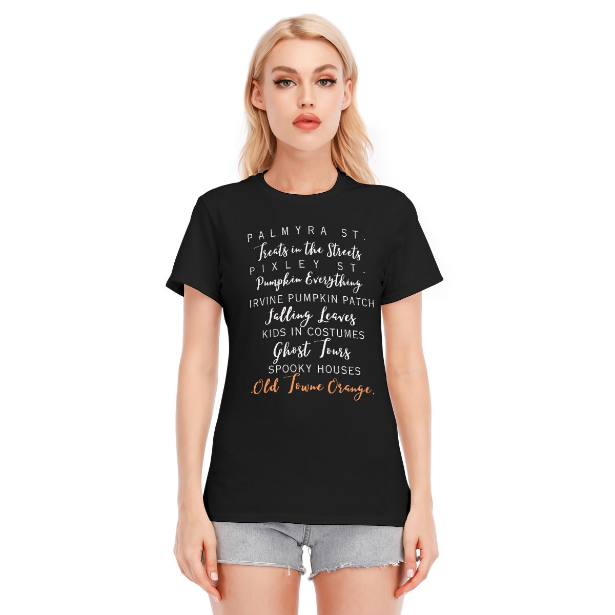 Fall in Old Towne Orange Shirt - Black