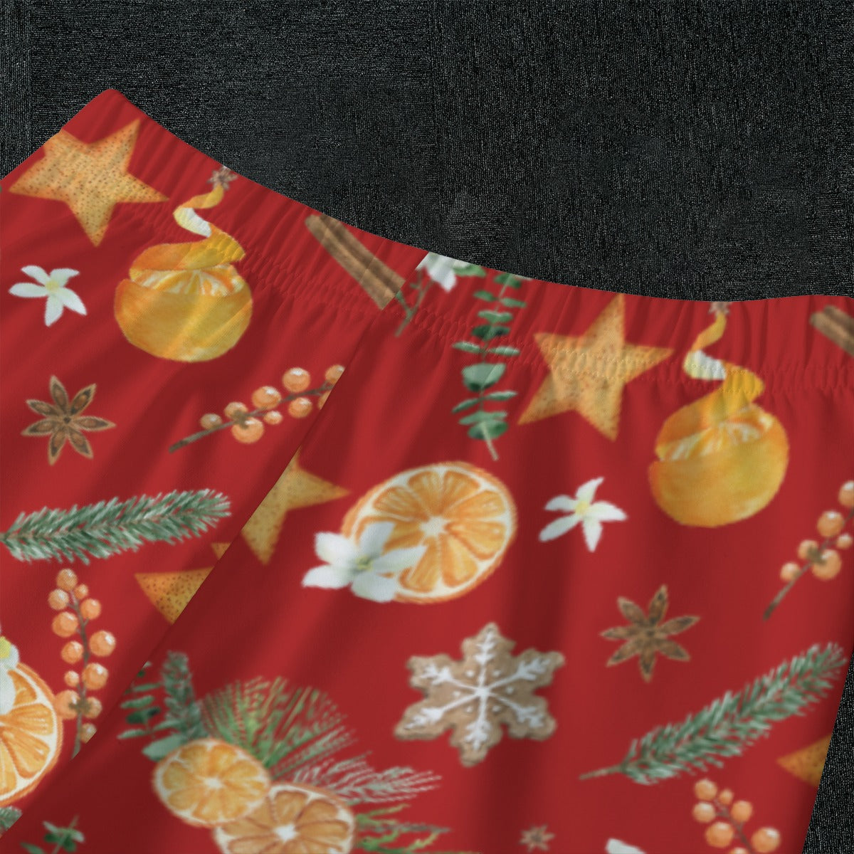 Christmas Citrus Kid's Pajamas - Red