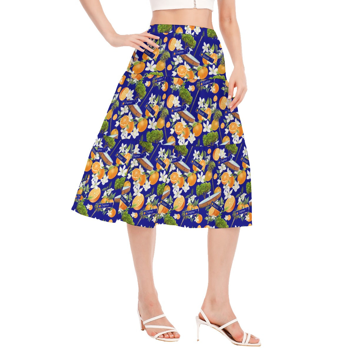 Old Towne Orange Breezy Chiffon Skirt