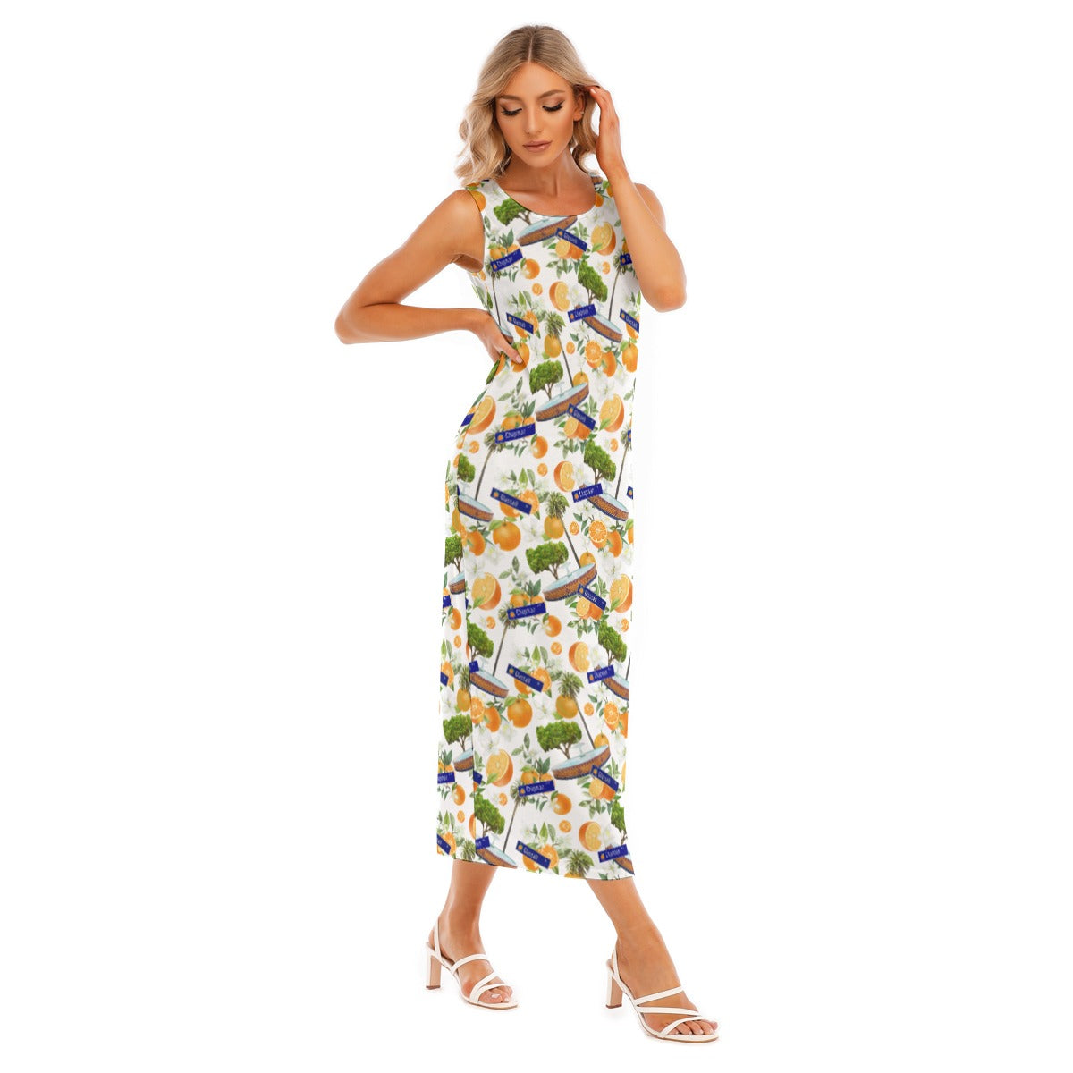 Old Towne Orange Women's Tank Top Long Dress